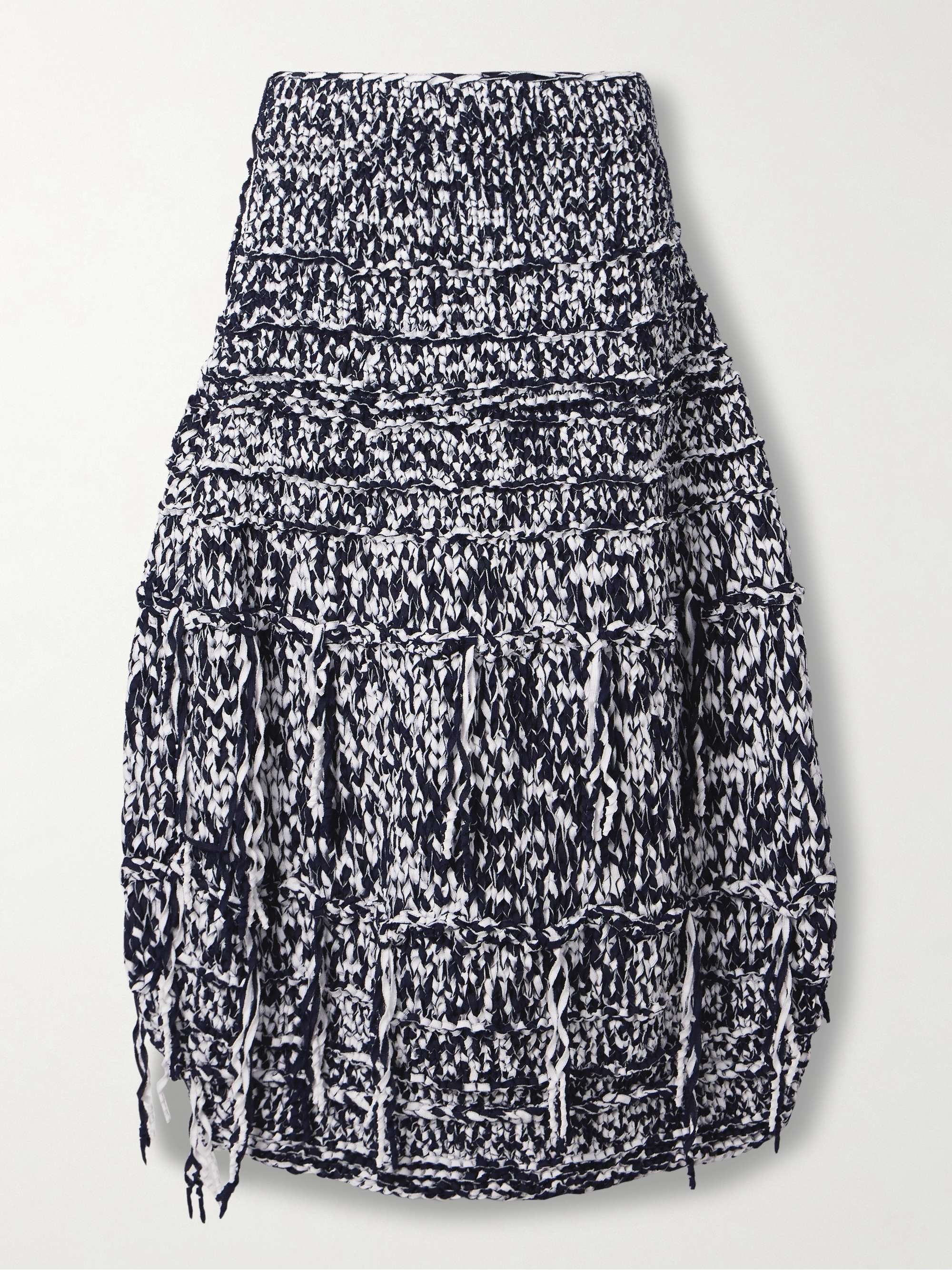 Inna fringed cotton-blend midi skirt view