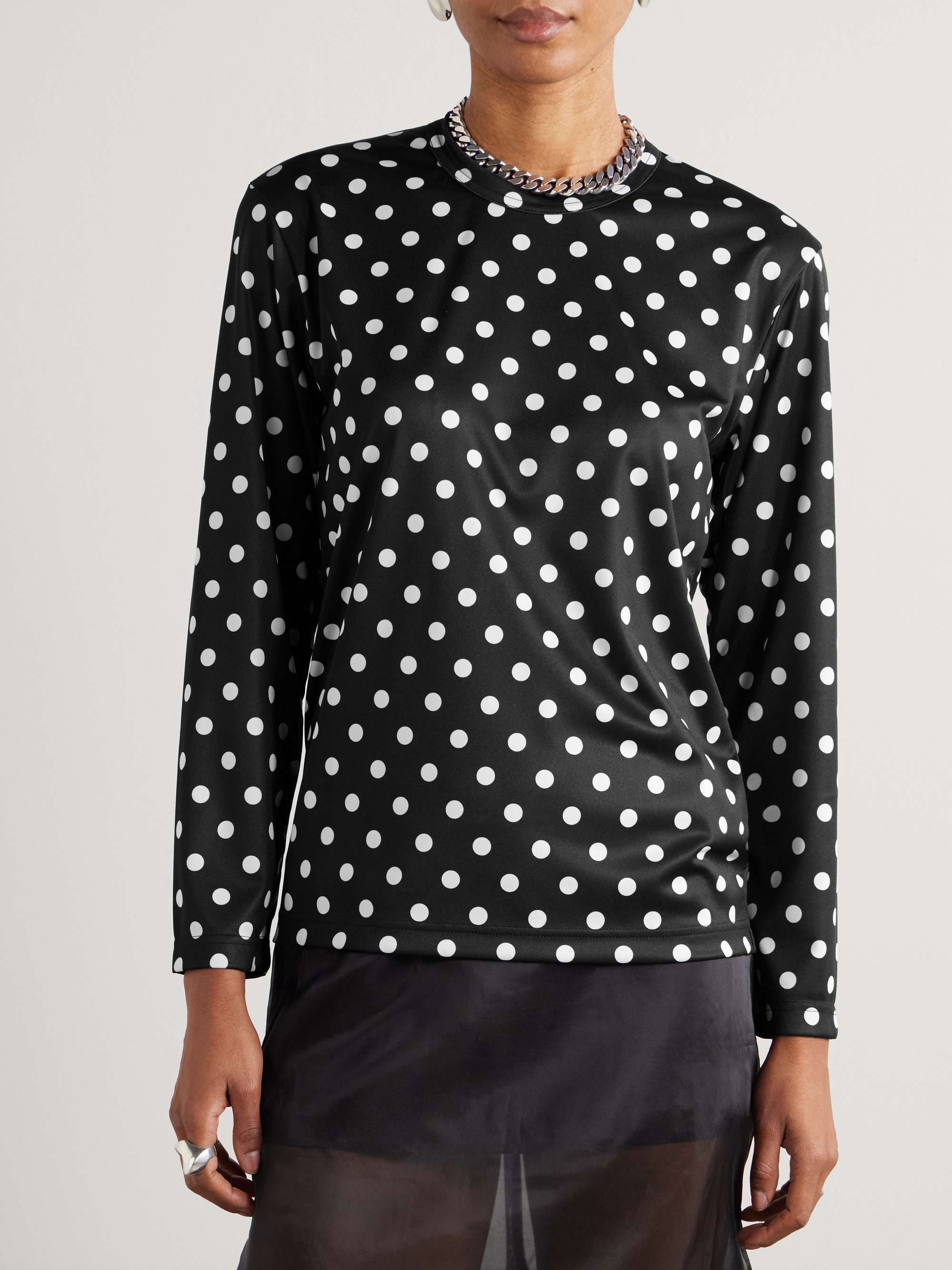 Polka-dot jersey T-shirt view