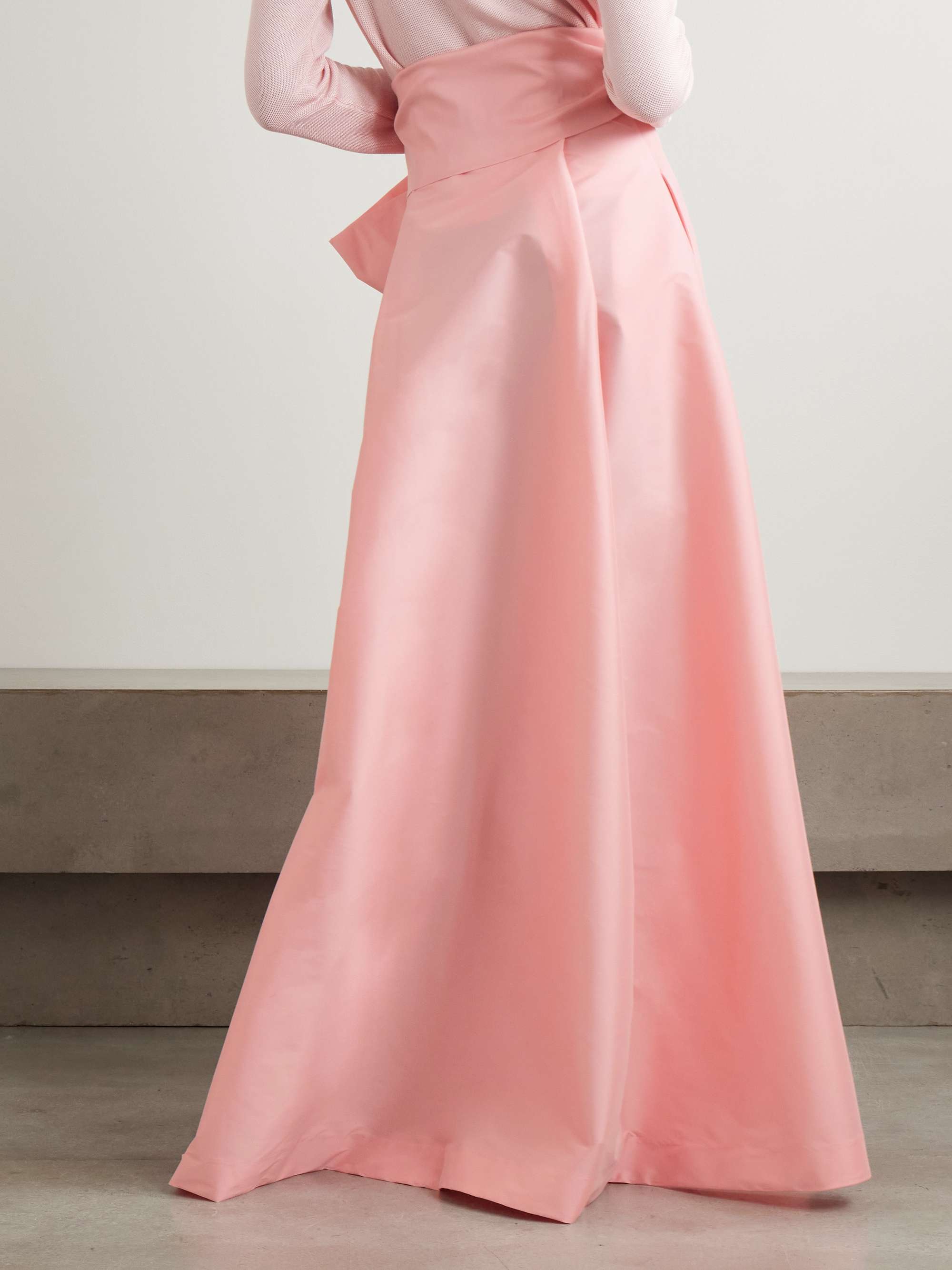 Beatrice belted taffeta maxi skirt view