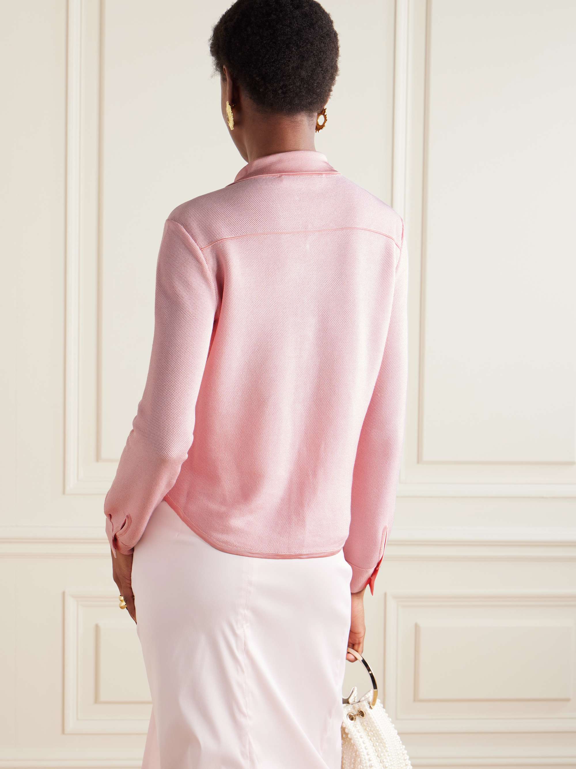 Tina piqué cardigan view
