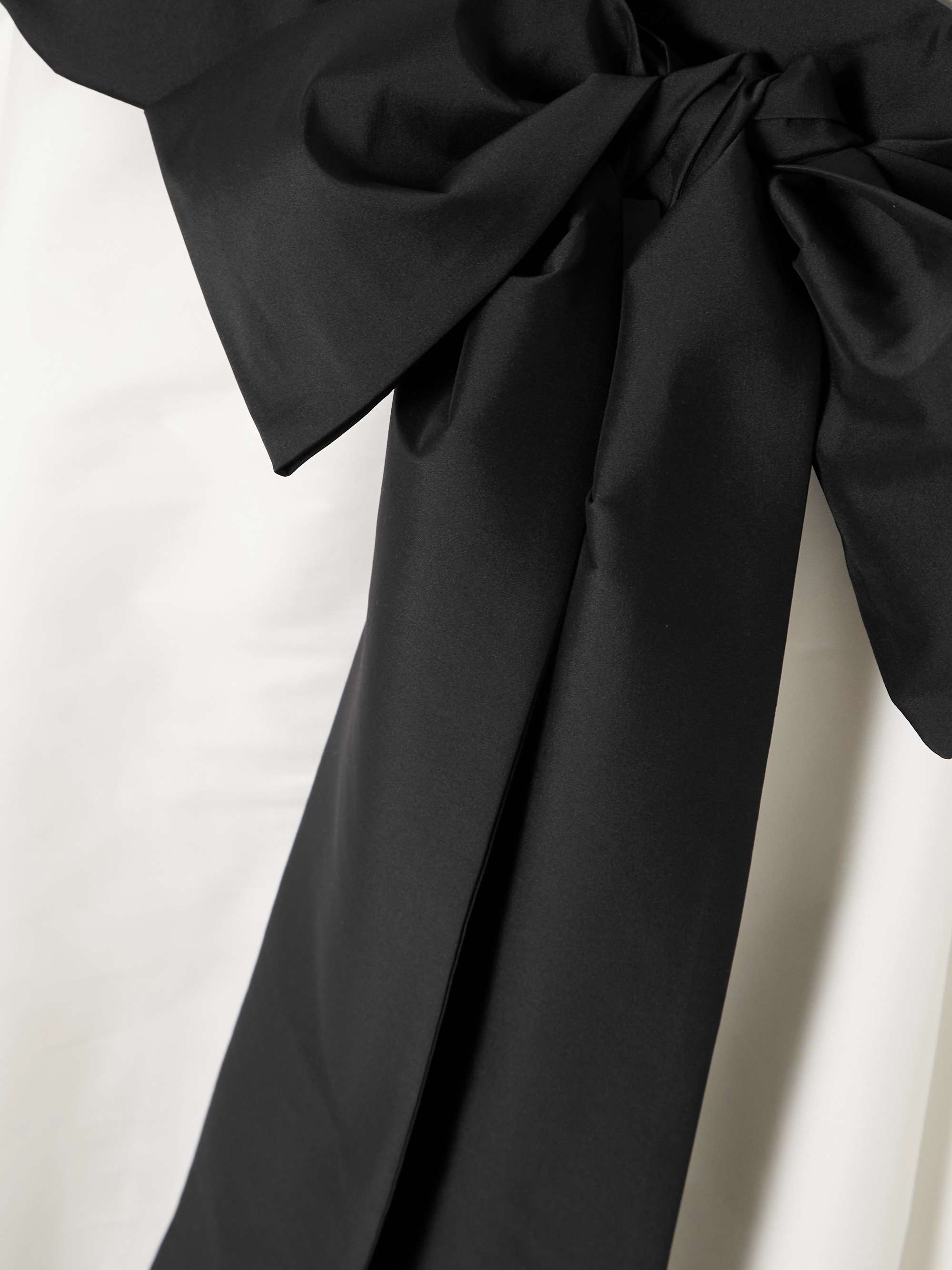 Bailey two-tone bow-embellished taffeta midi dress view