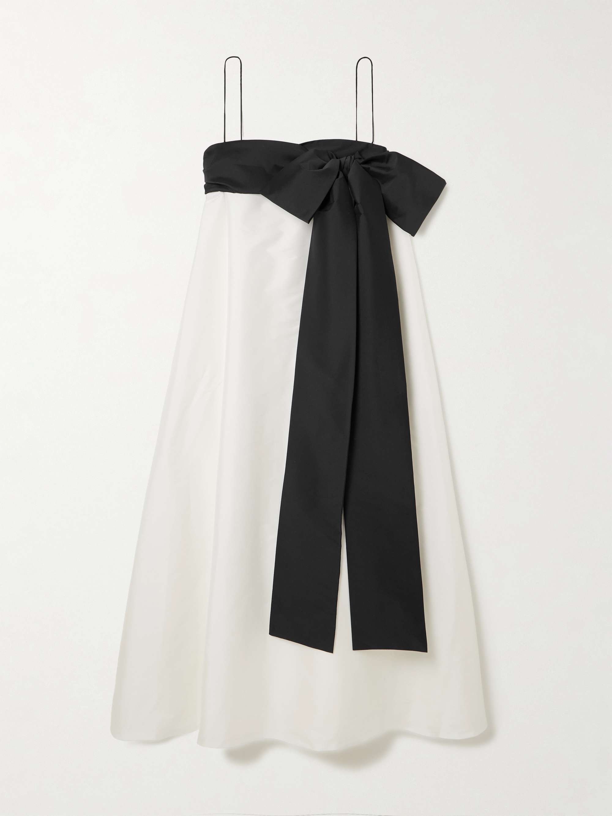 Bailey two-tone bow-embellished taffeta midi dress view