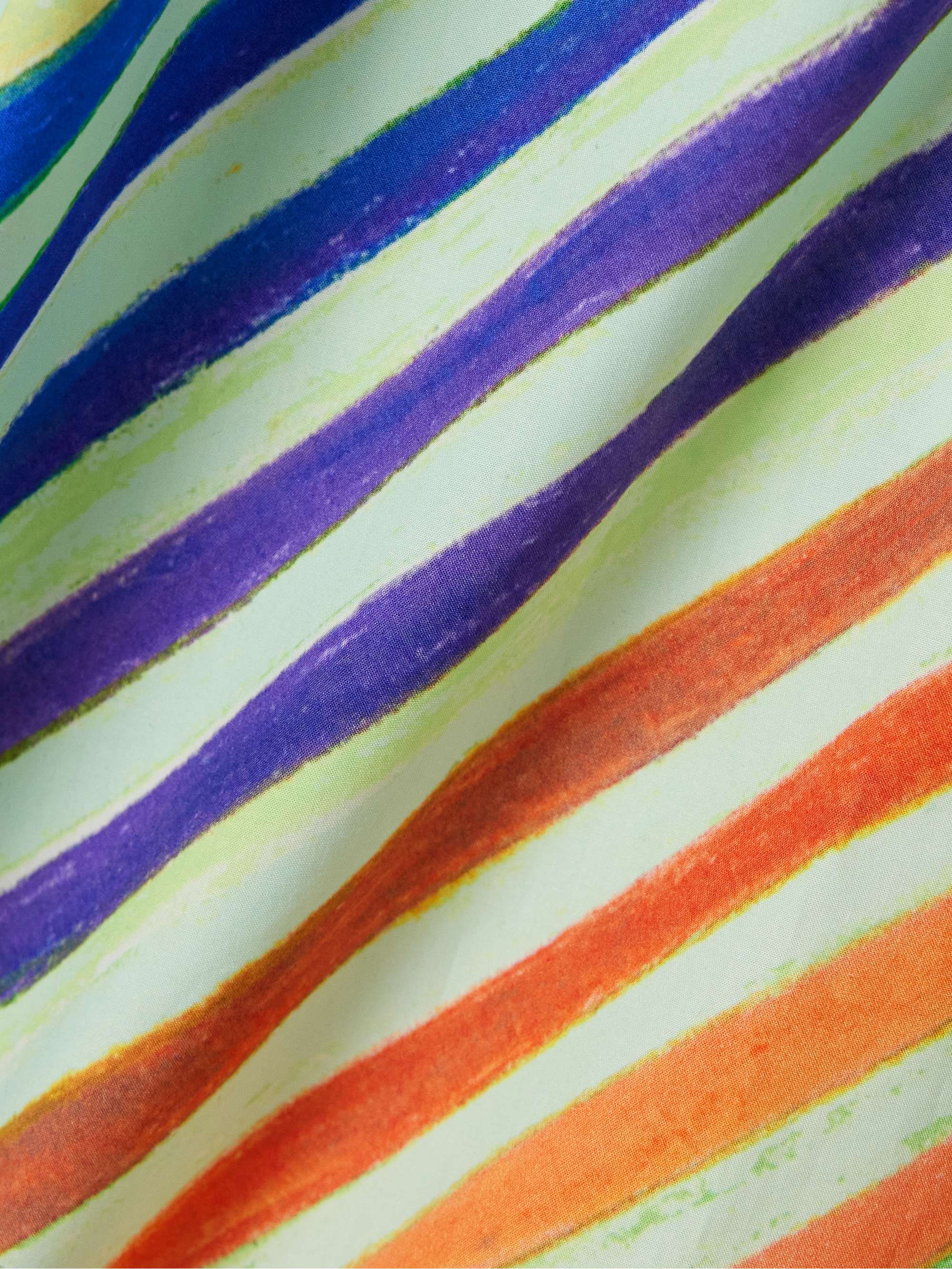 Crayon knotted striped cotton-poplin maxi skirt view