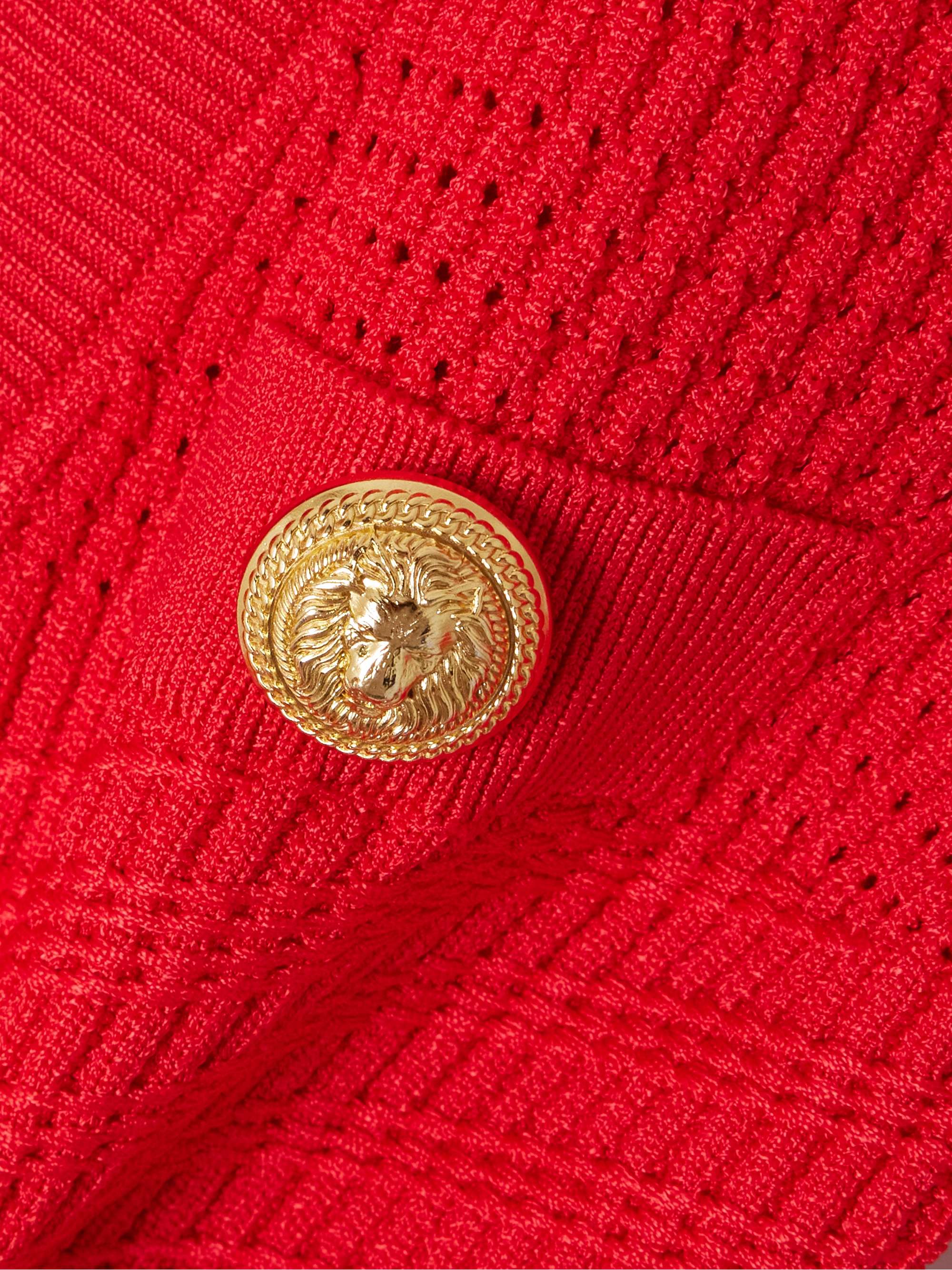 Cropped knitted cardigan view