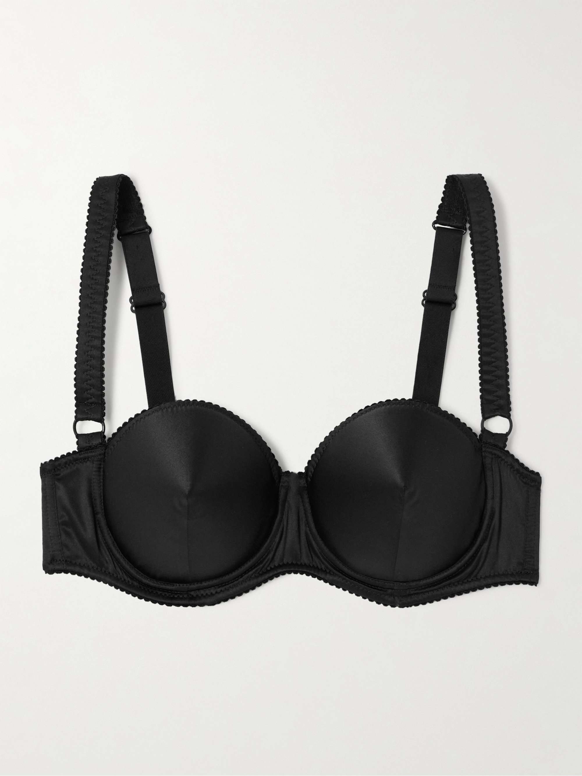 Silk-blend satin cone bra view
