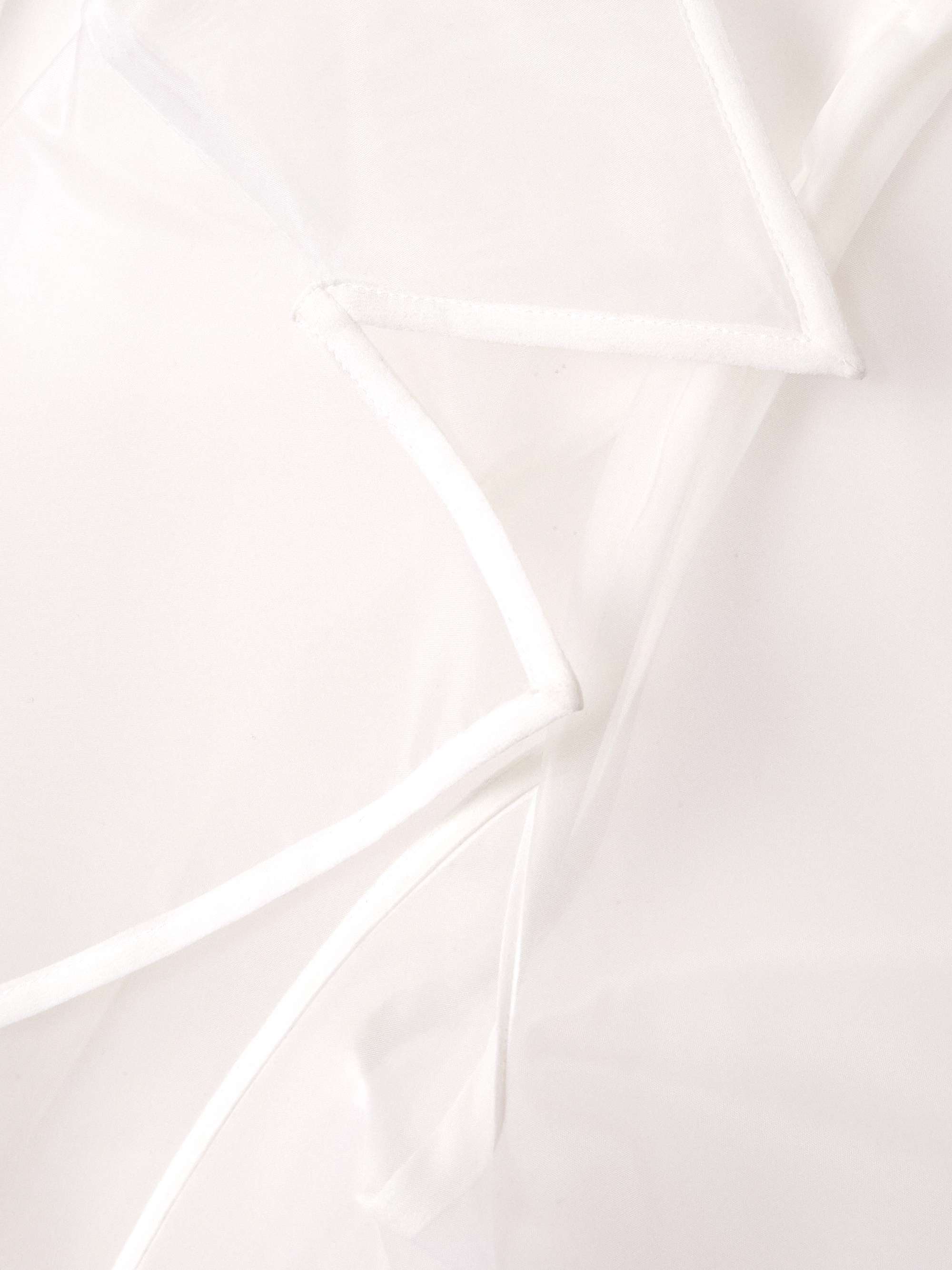 Double-breasted belted organza trench coat view