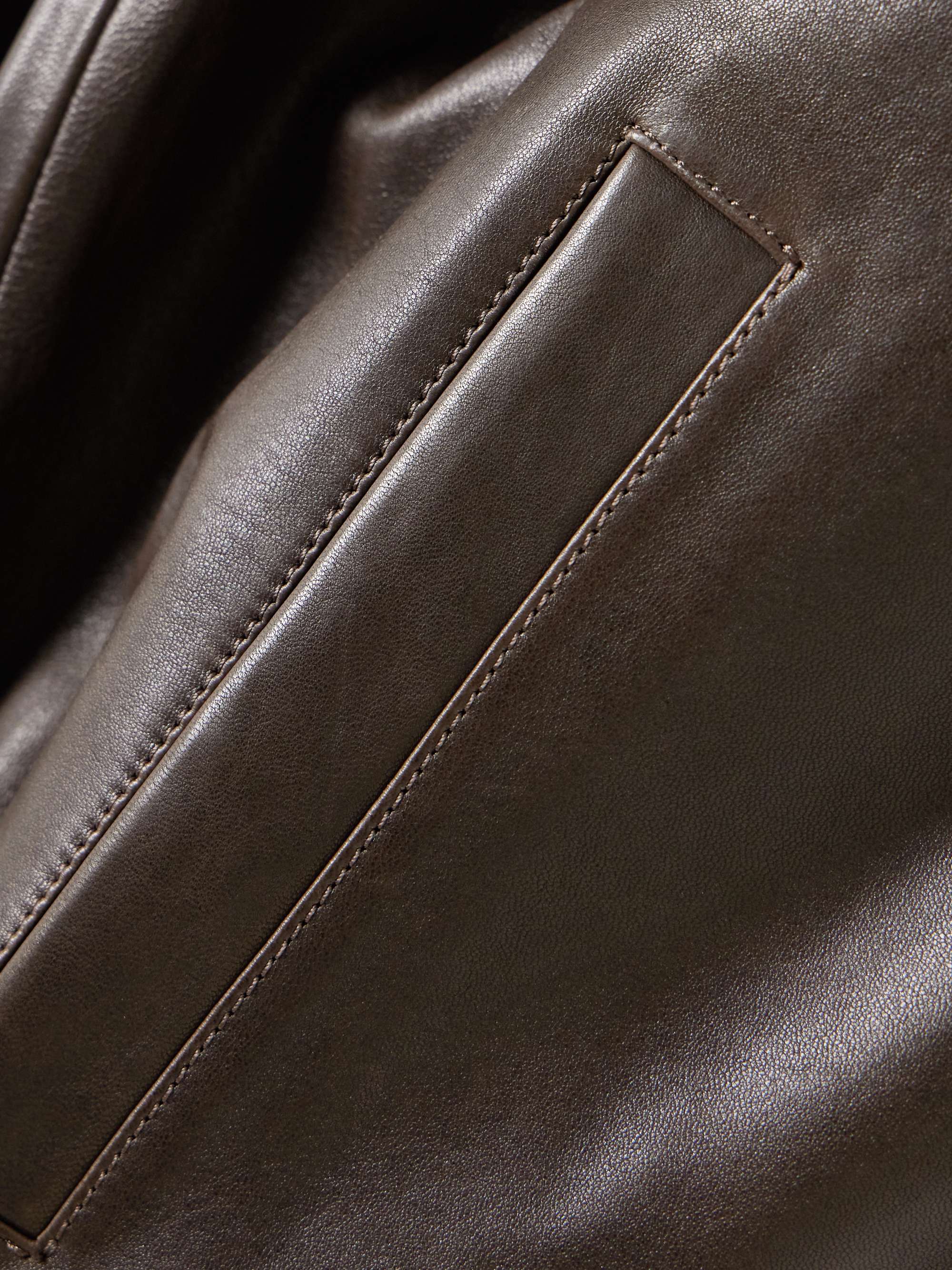 Marly leather bomber jacket view