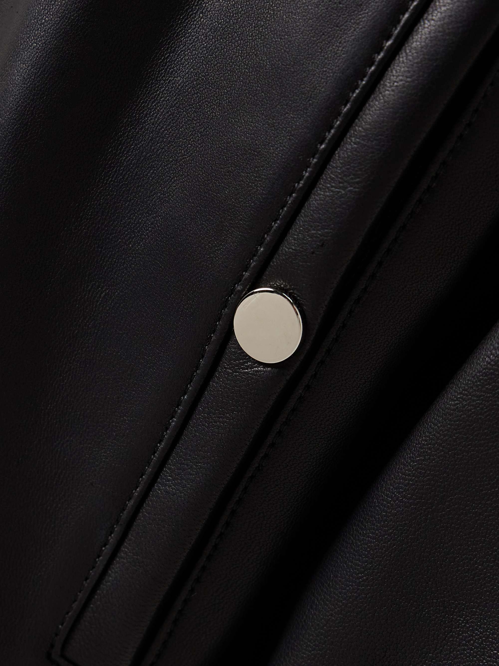 Beck oversized leather jacket view