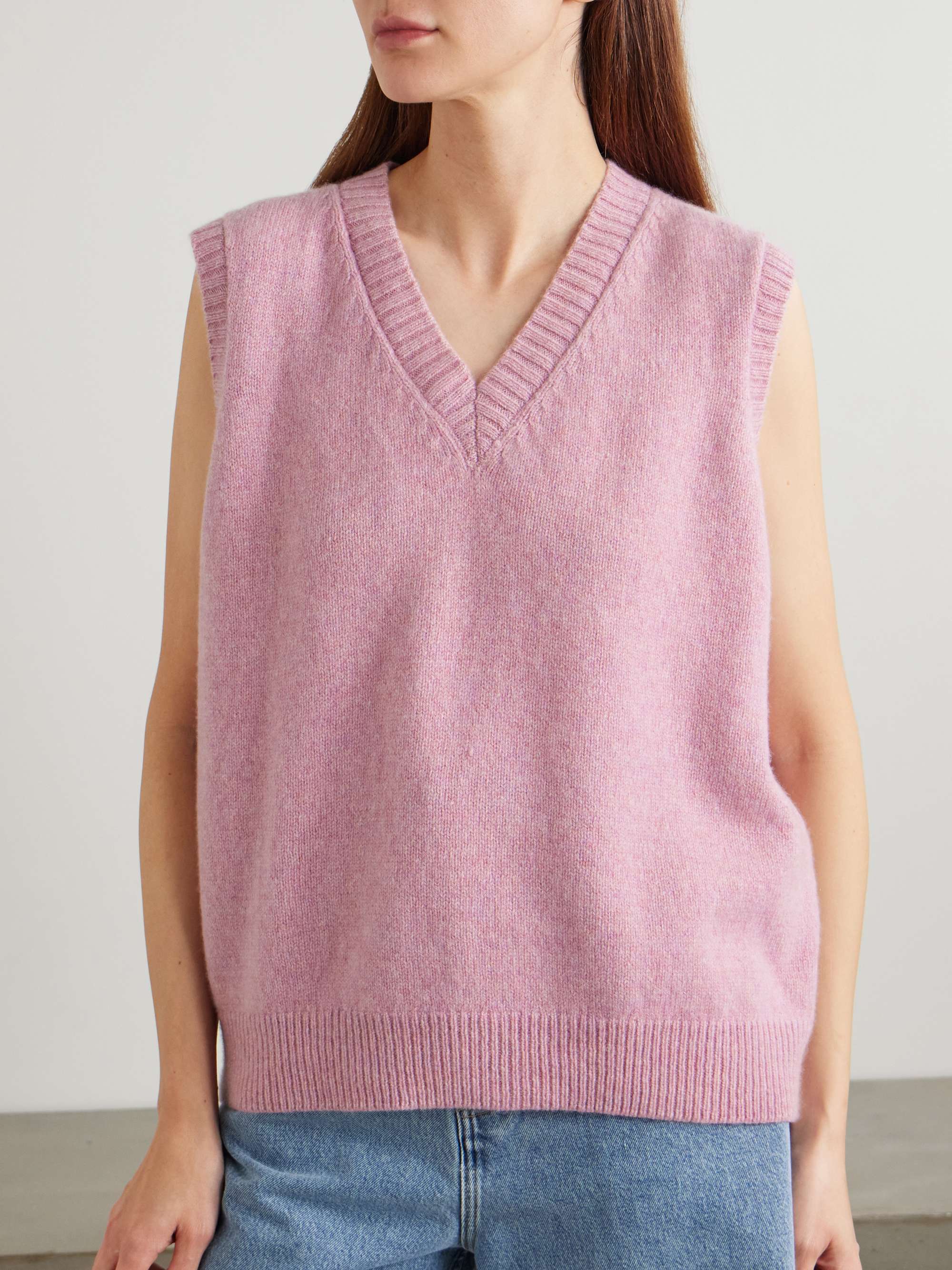 Stevie oversized cashmere vest view