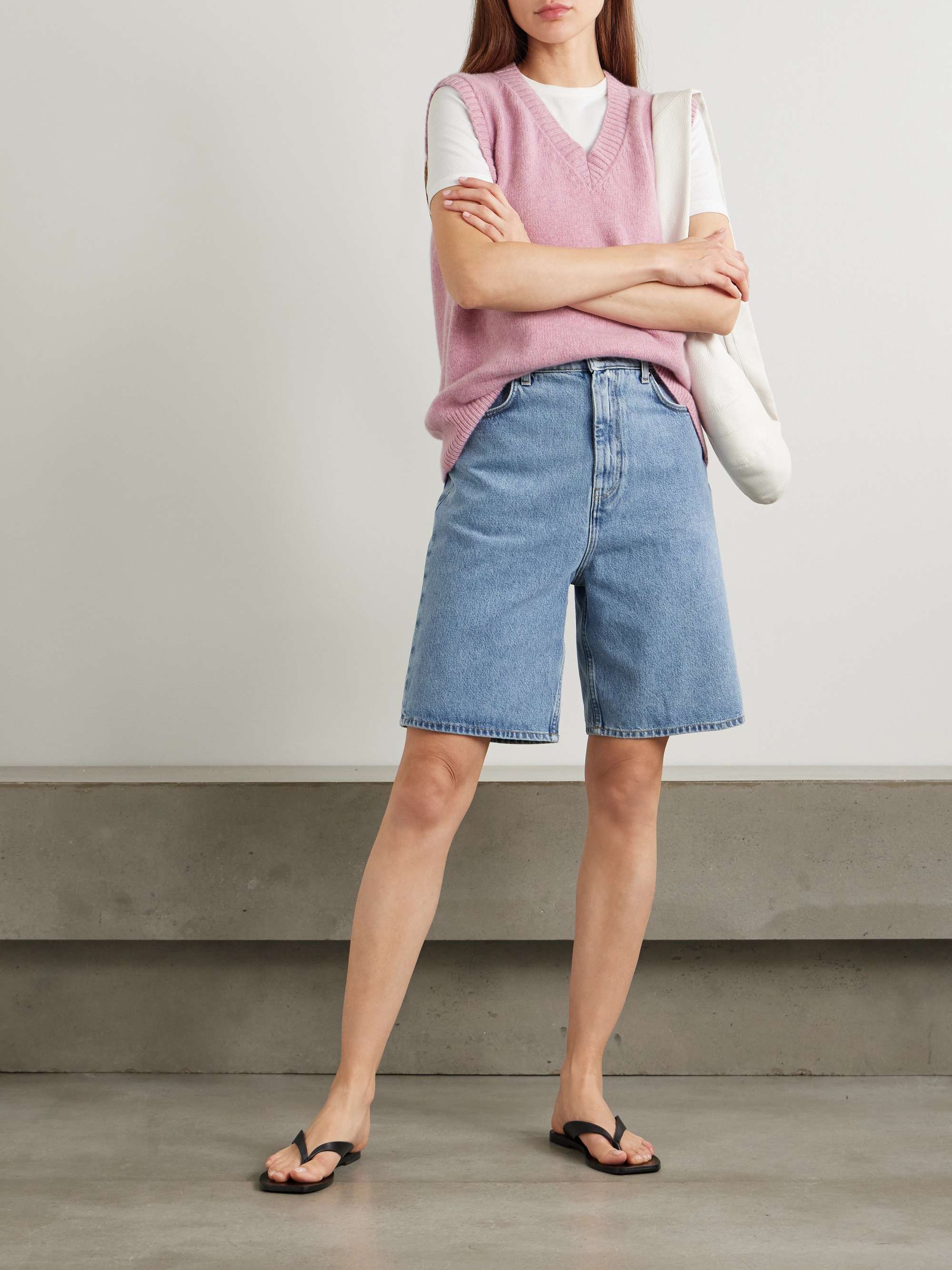 Stevie oversized cashmere vest view