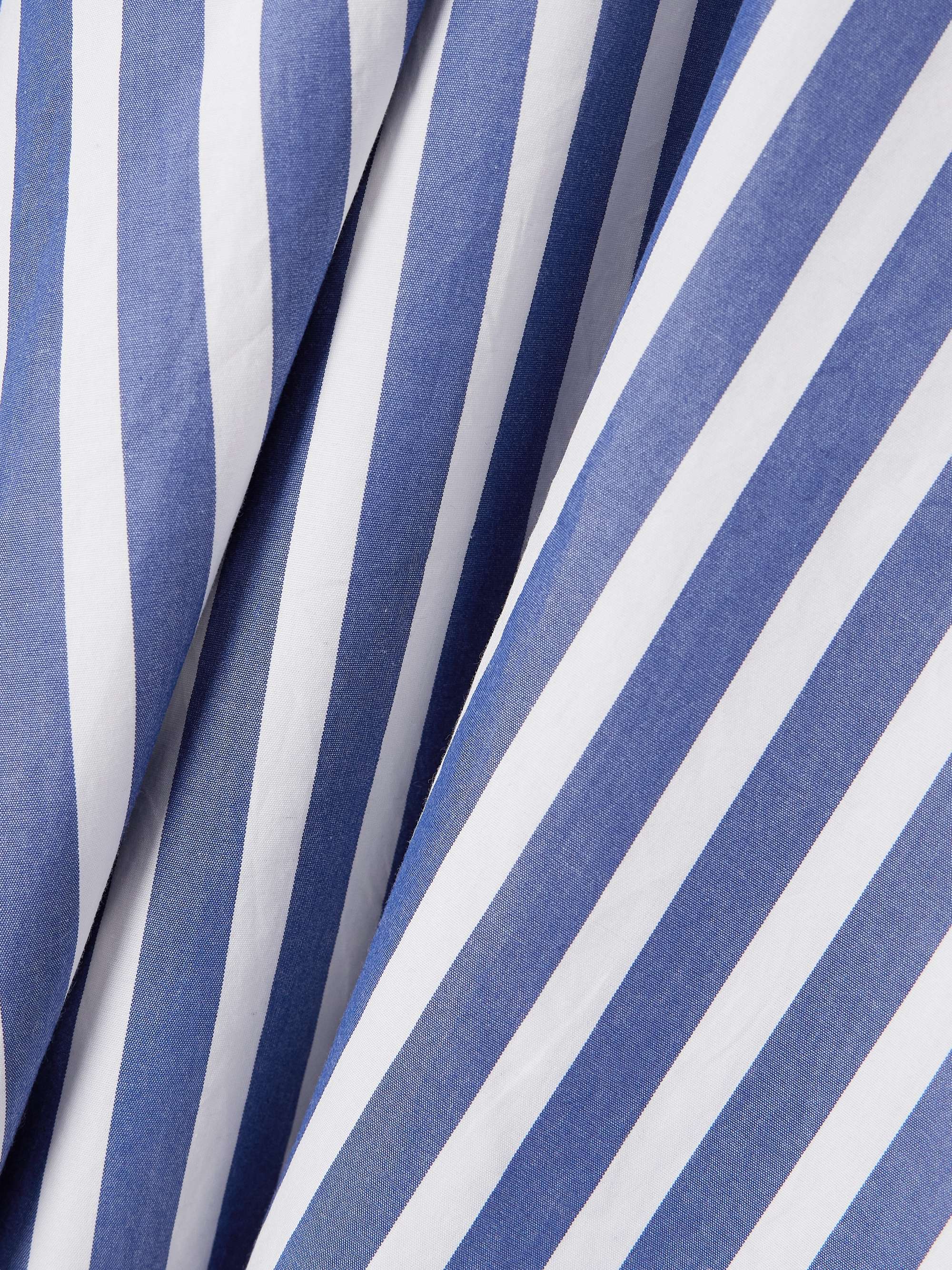Kyria striped cotton-poplin midi skirt view