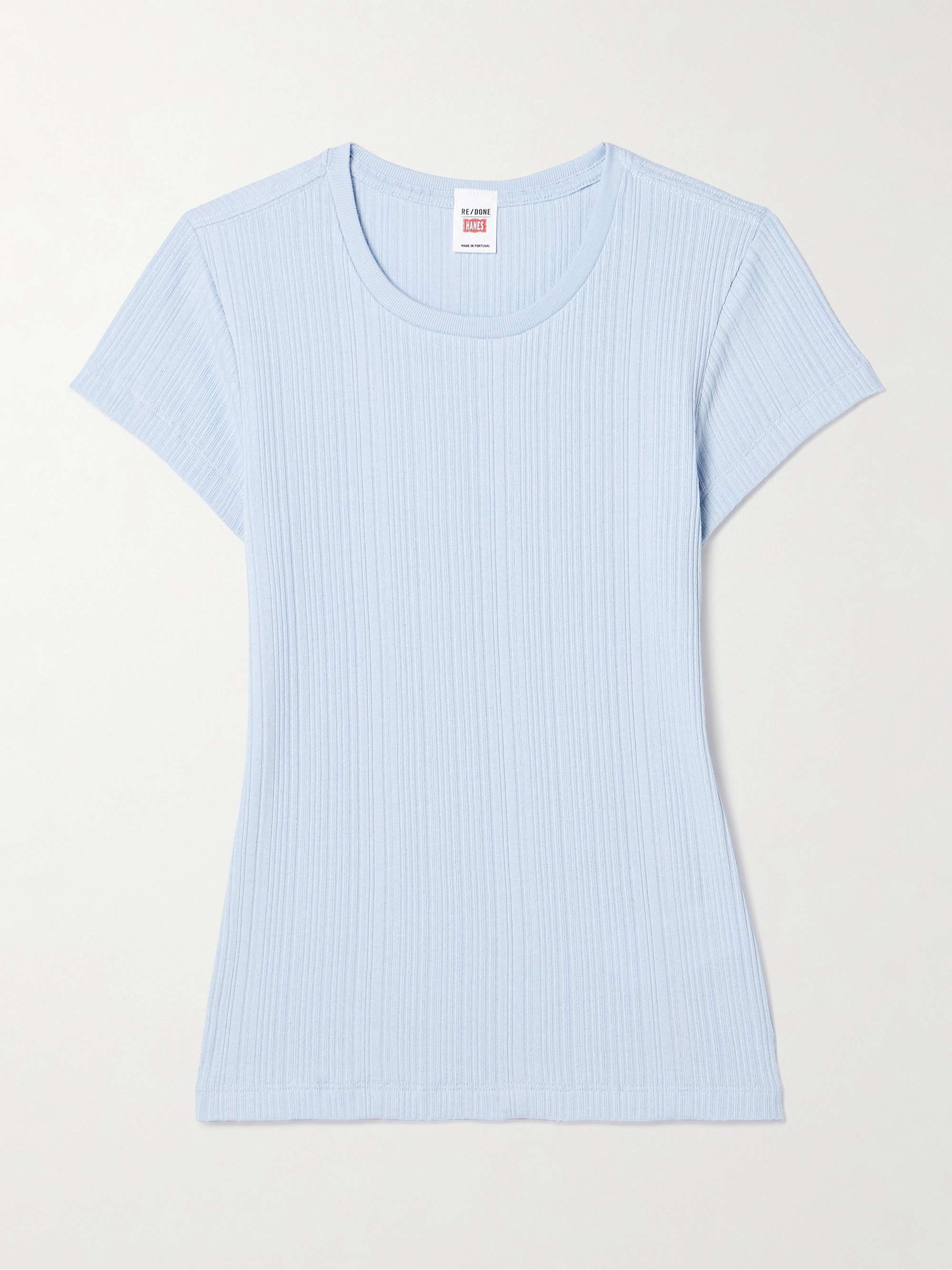 + Hanes 60s ribbed cotton-blend jersey T-shirt view