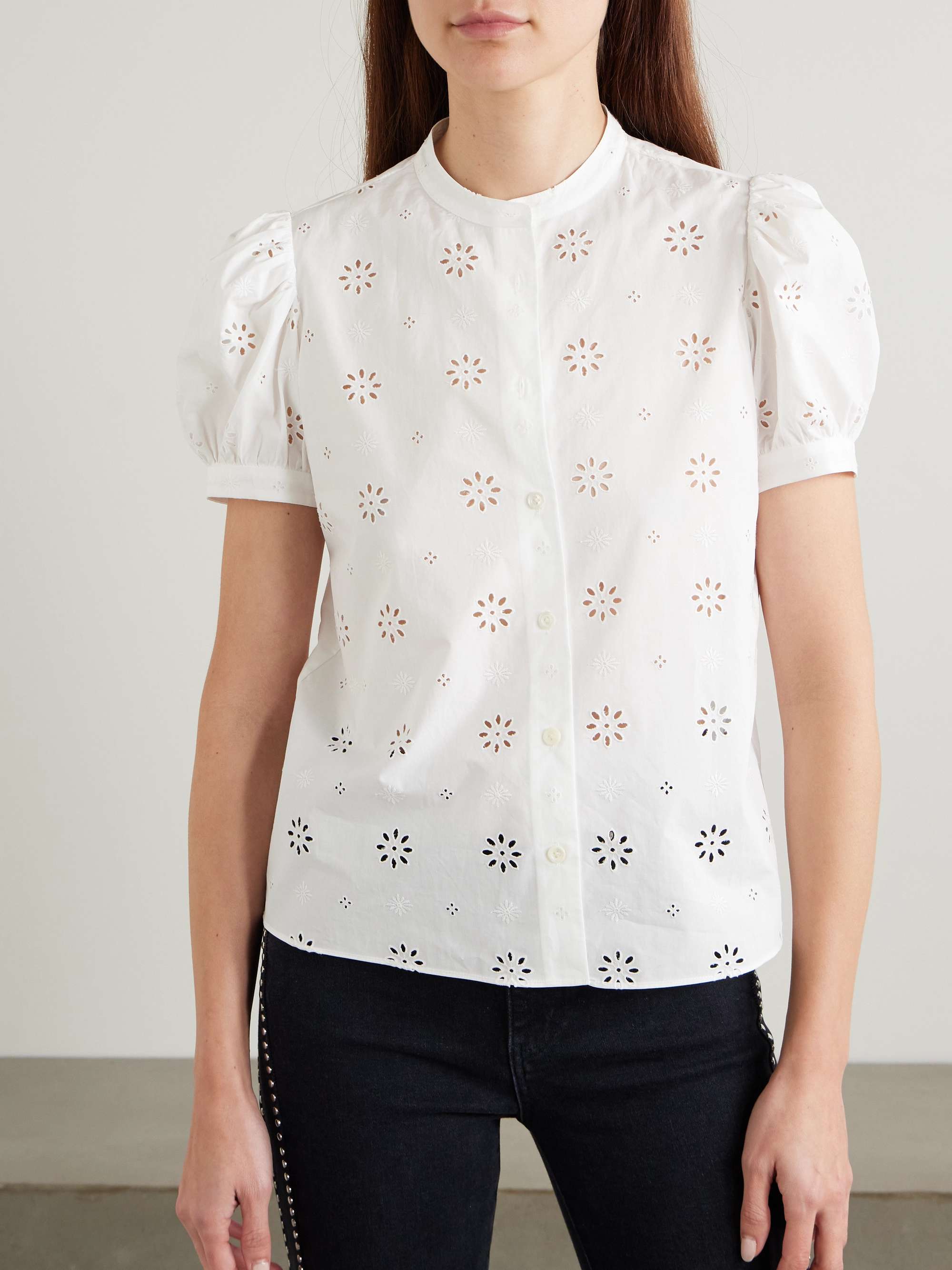 The Eyelet broderie anglaise cotton blouse view