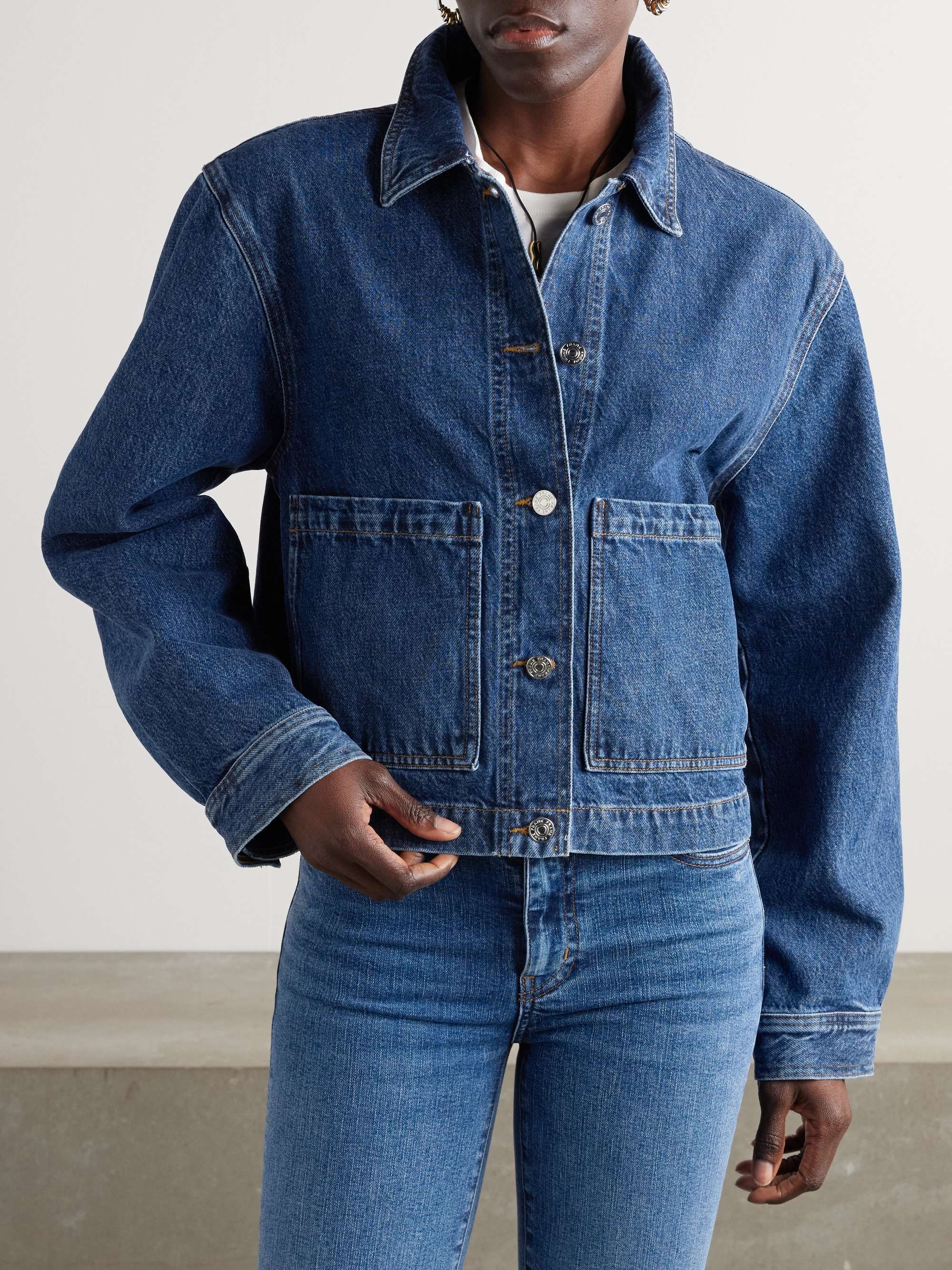 The Patch Pocket cropped denim jacket view