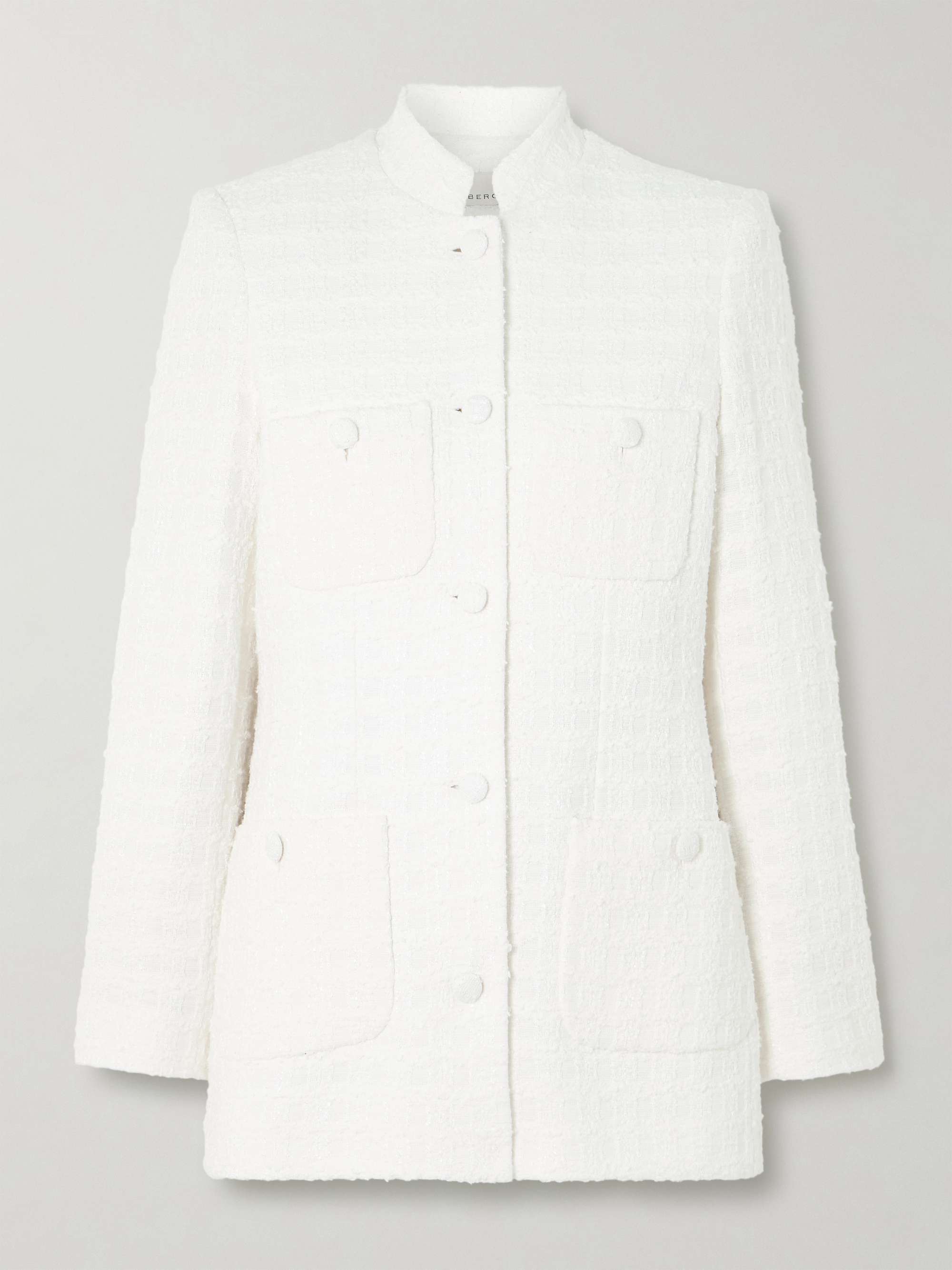Raja checked cotton-blend bouclé-tweed jacket view