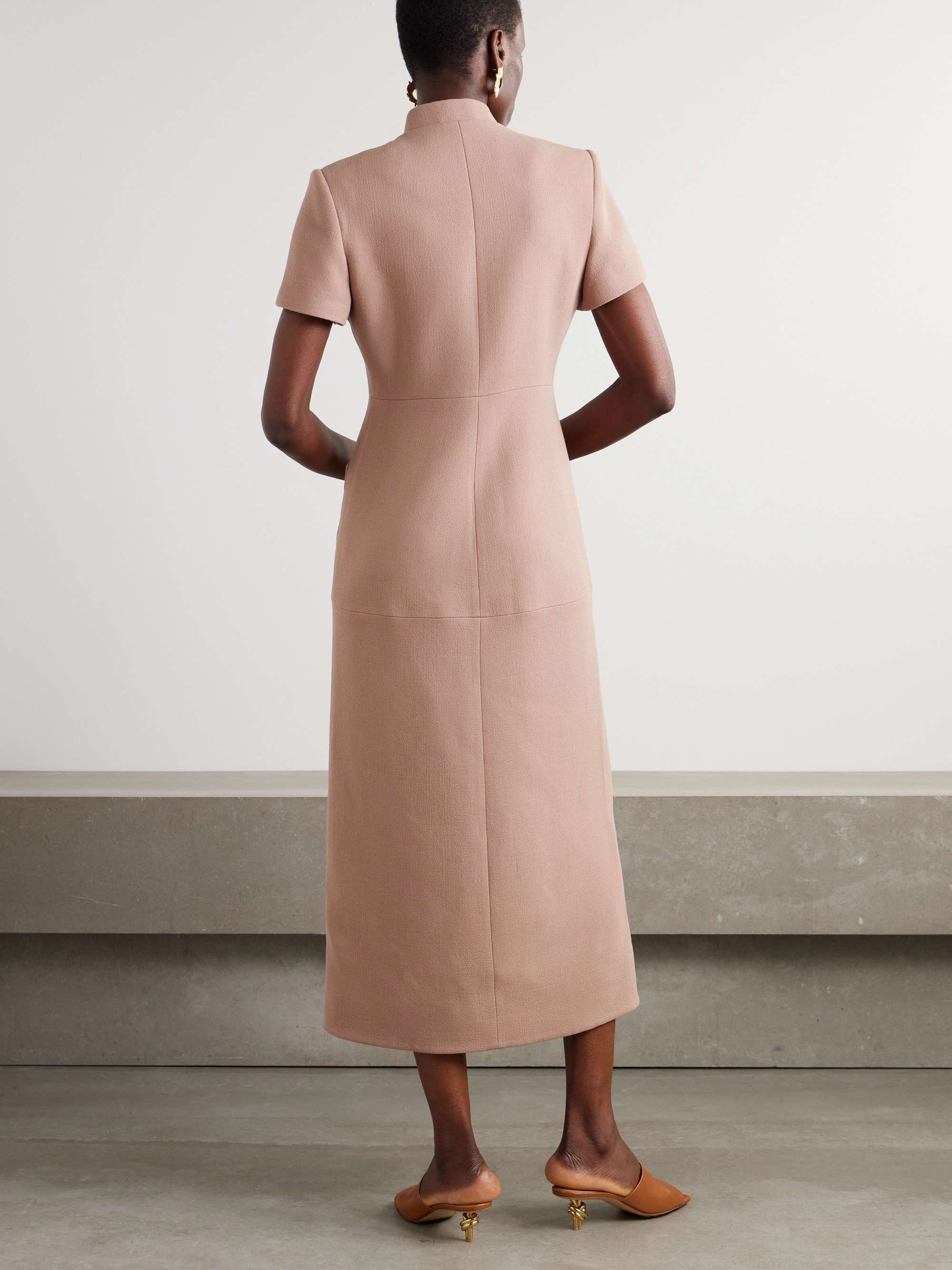 Imperial wool-crepe midi dress view