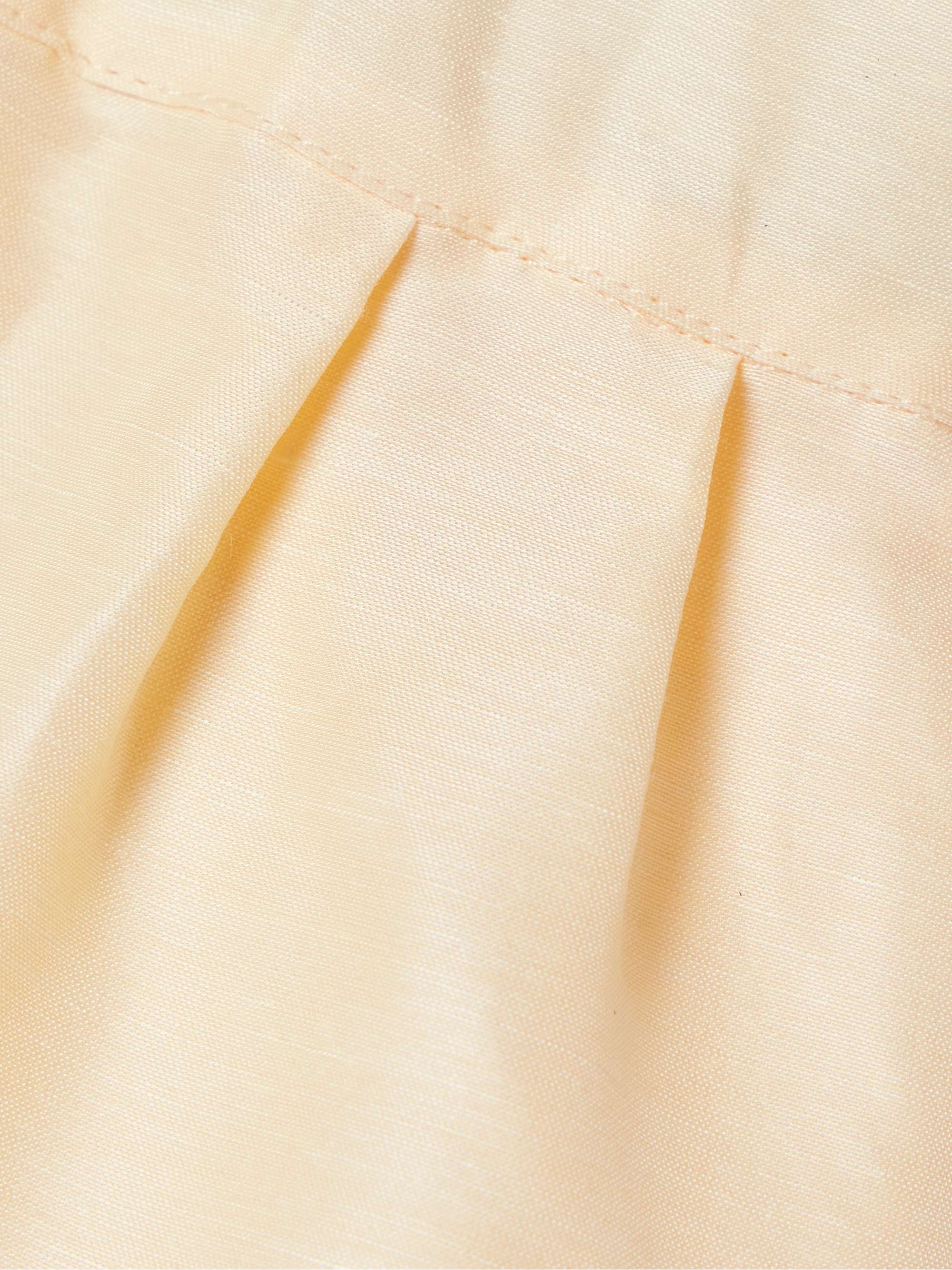 Sabina two-tone linen-blend shorts view