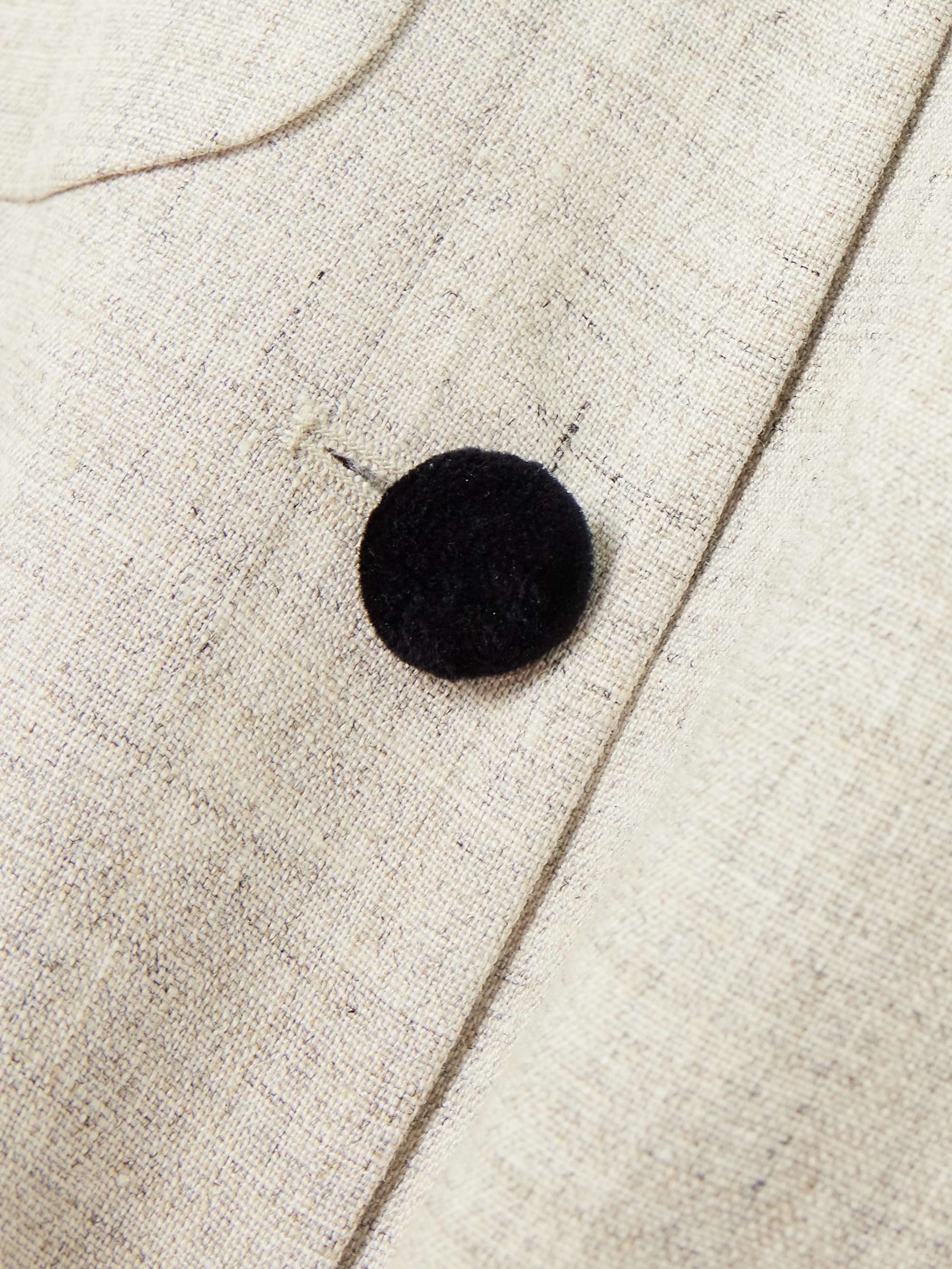 Raja velvet-trimmed canvas blazer view