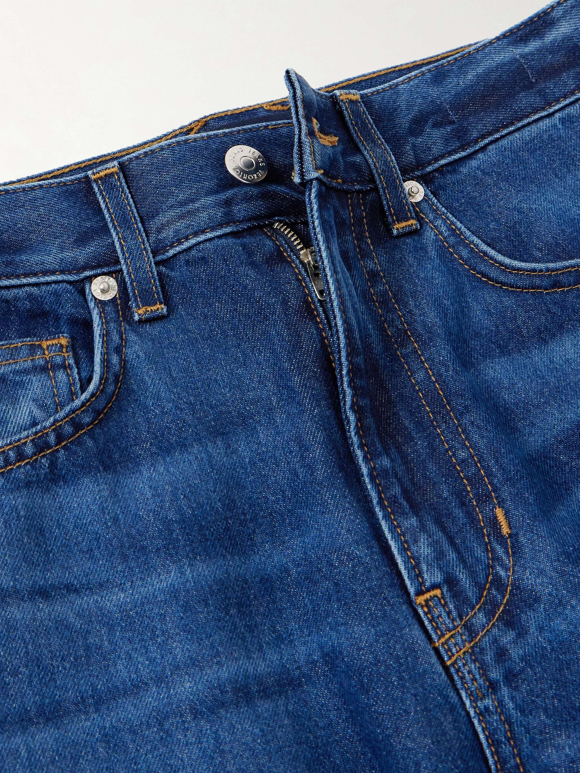 Taylor frayed high-rise wide-leg jeans view