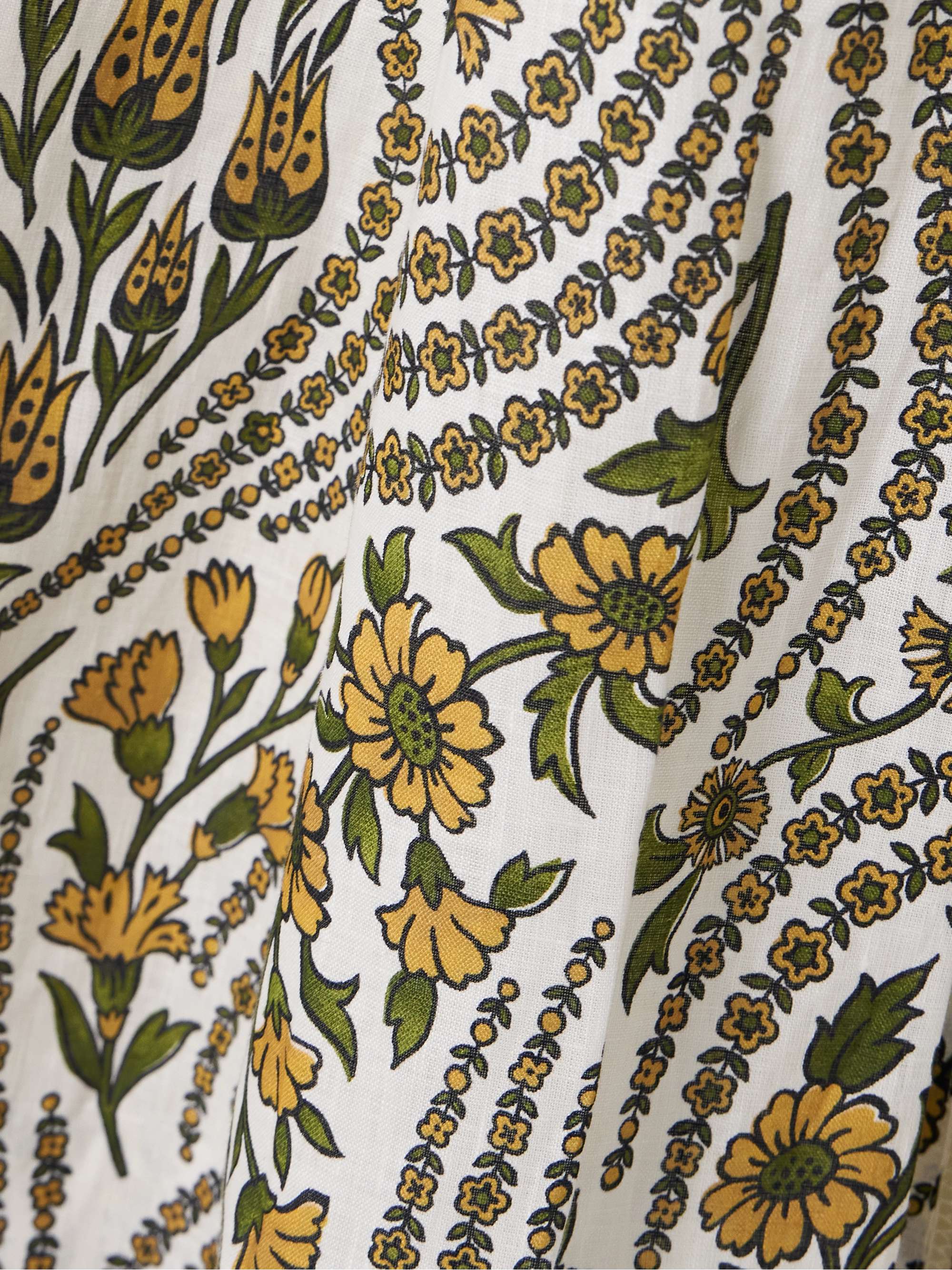 Rye open-back floral-print linen midi dress view