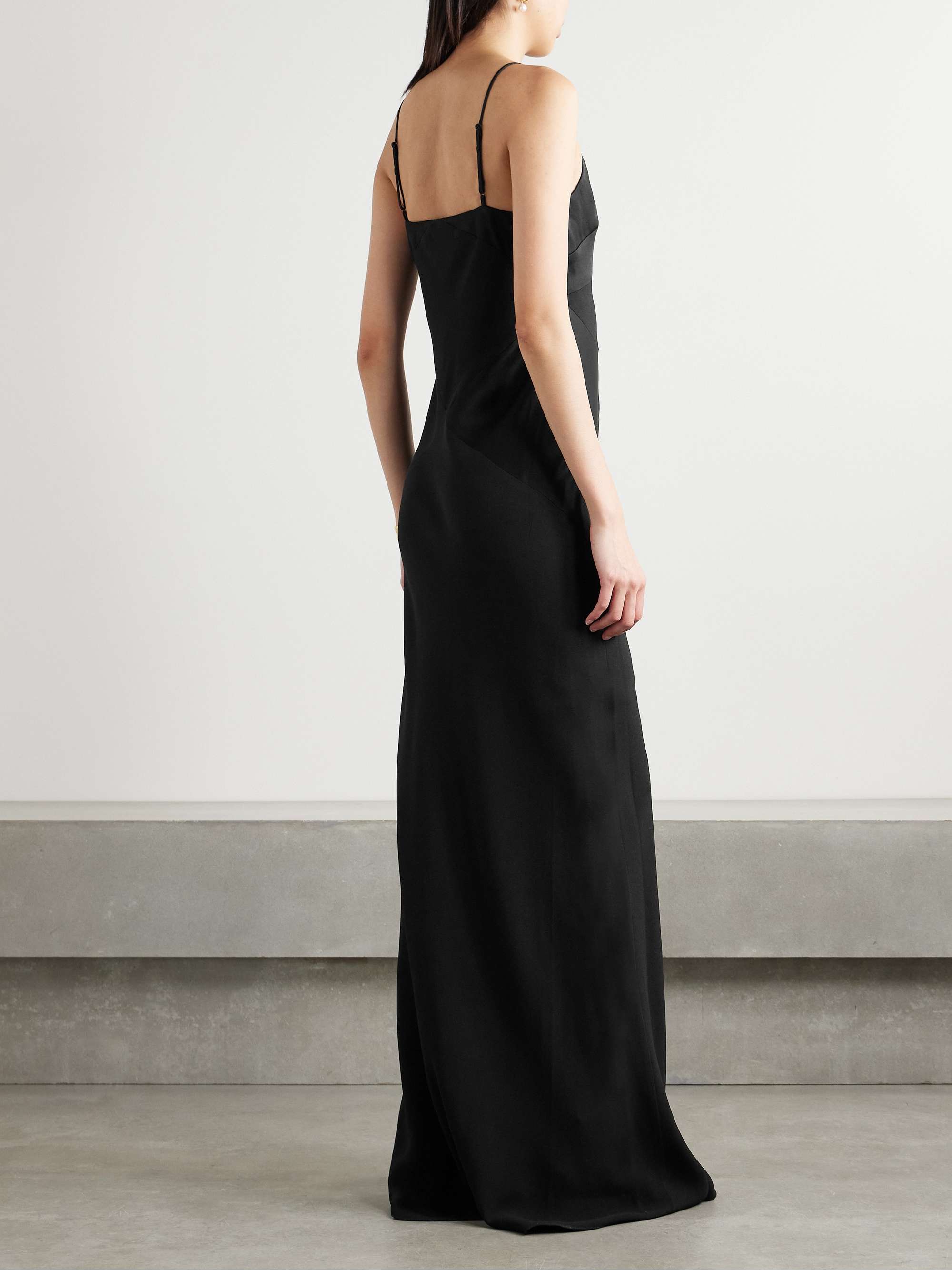 Francis crepe and satin maxi dress view