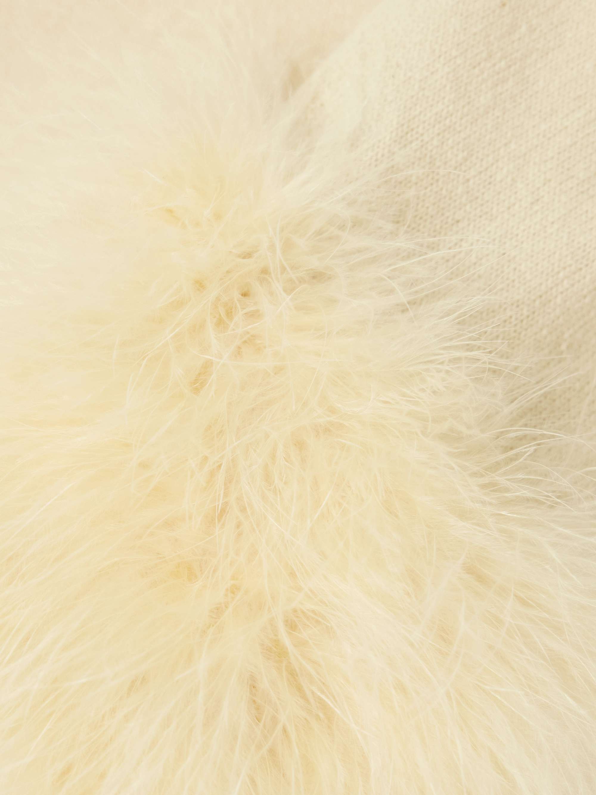 Feather-trimmed wool cardigan view