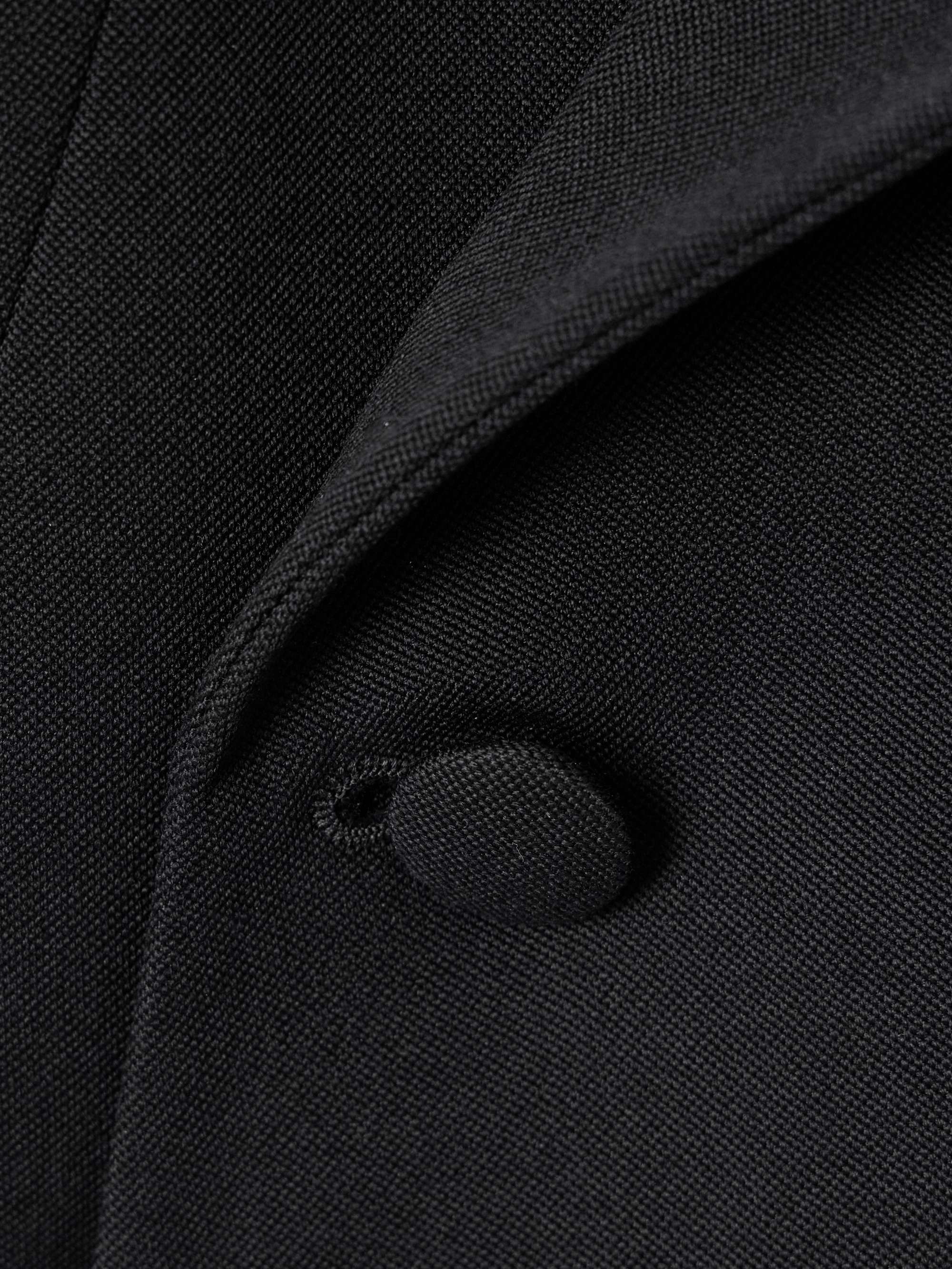 Double-breasted grain de poudre wool blazer view