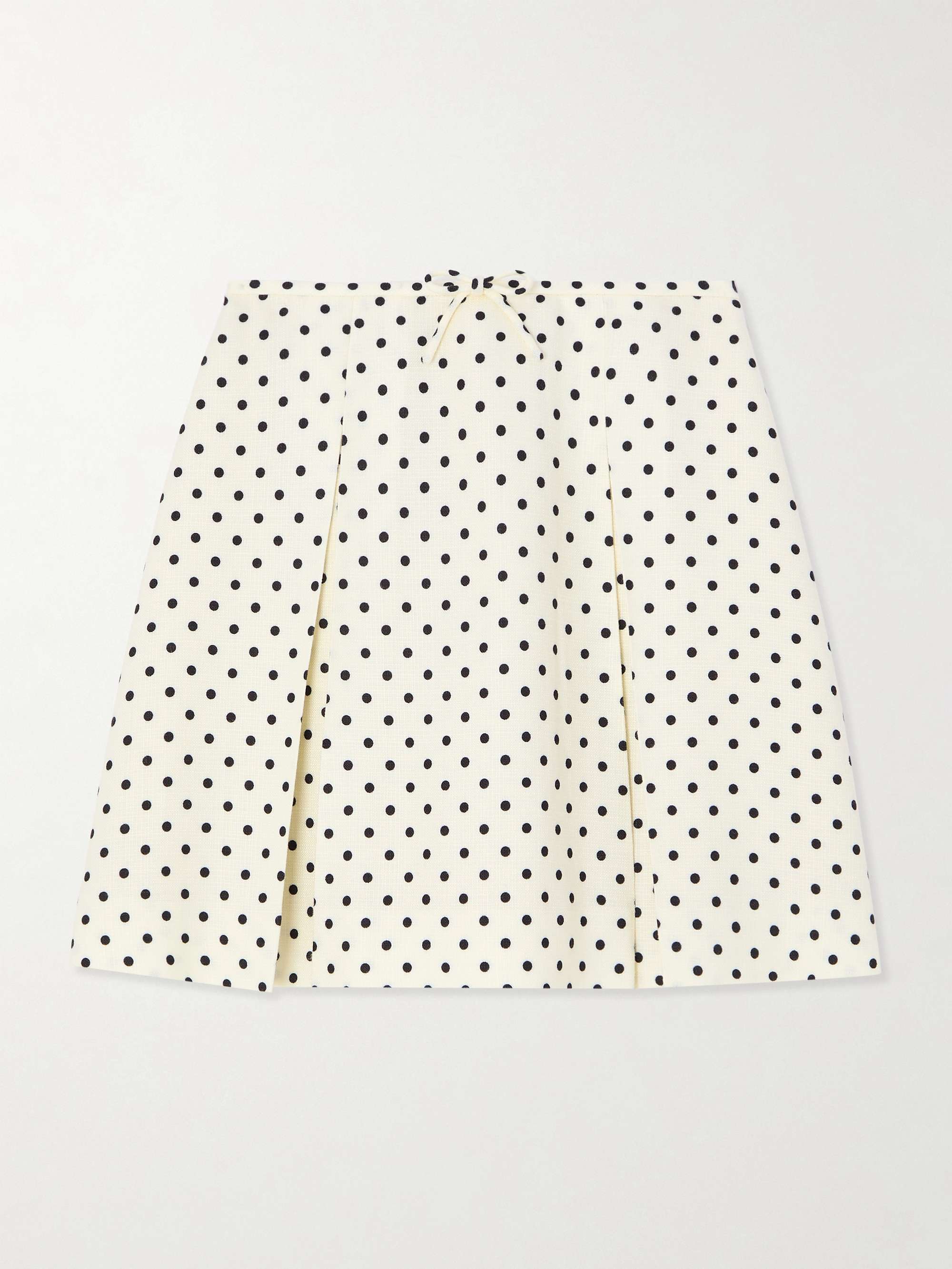 Aline polka-dot canvas mini skirt view