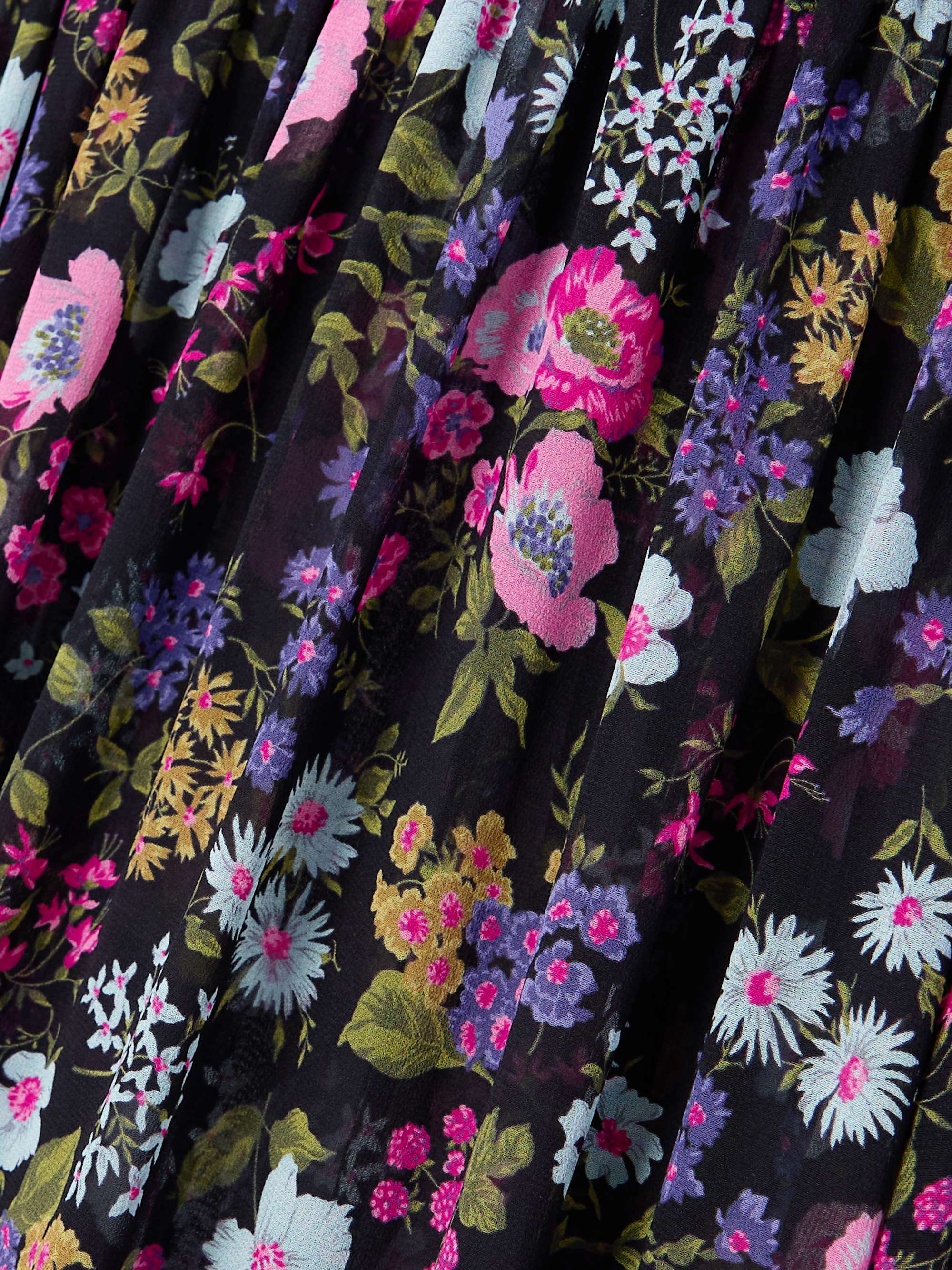 Broderie anglaise-trimmed smocked floral-print silk-georgette maxi dress view