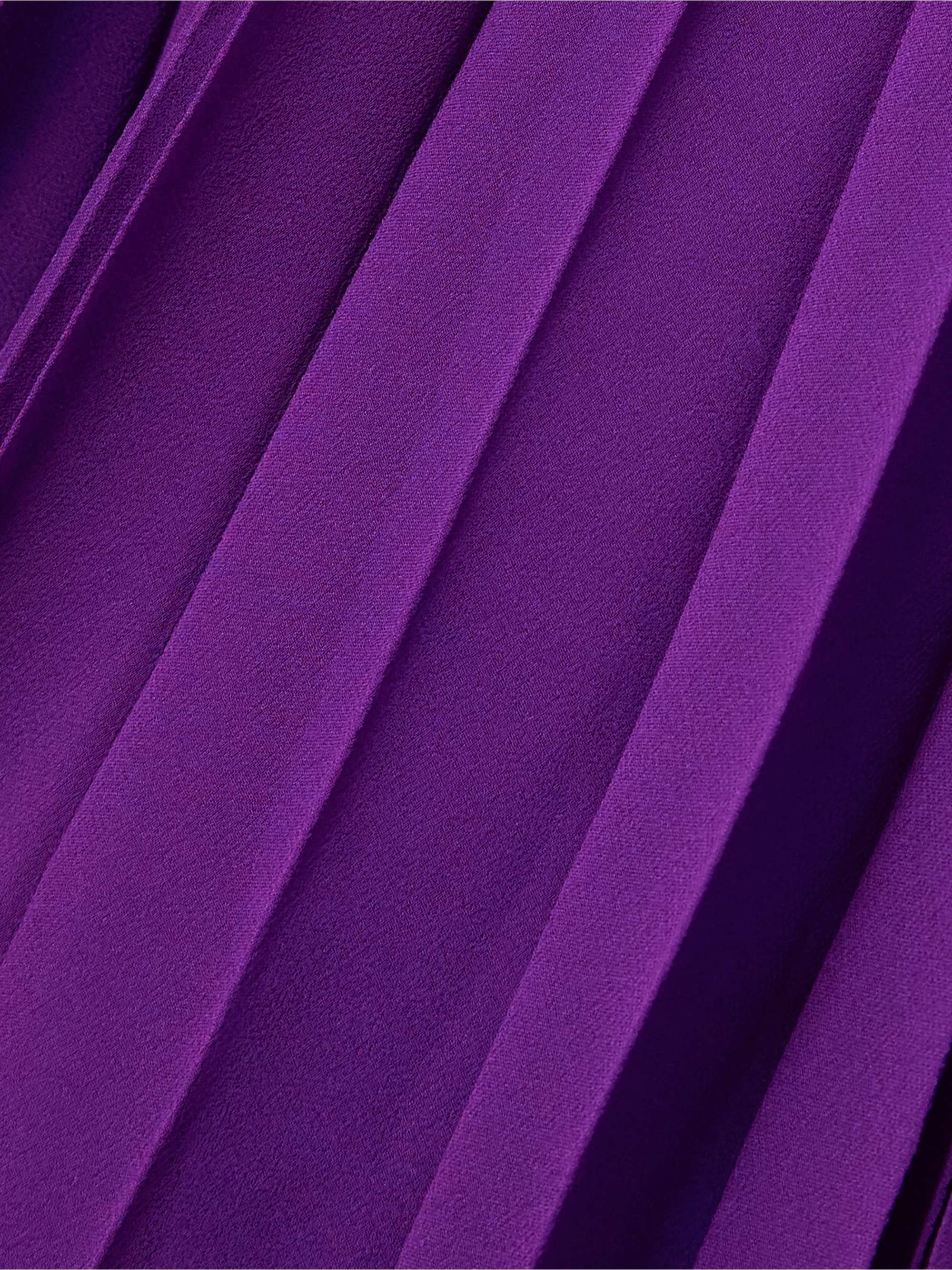 Pleated silk-crepe gown view