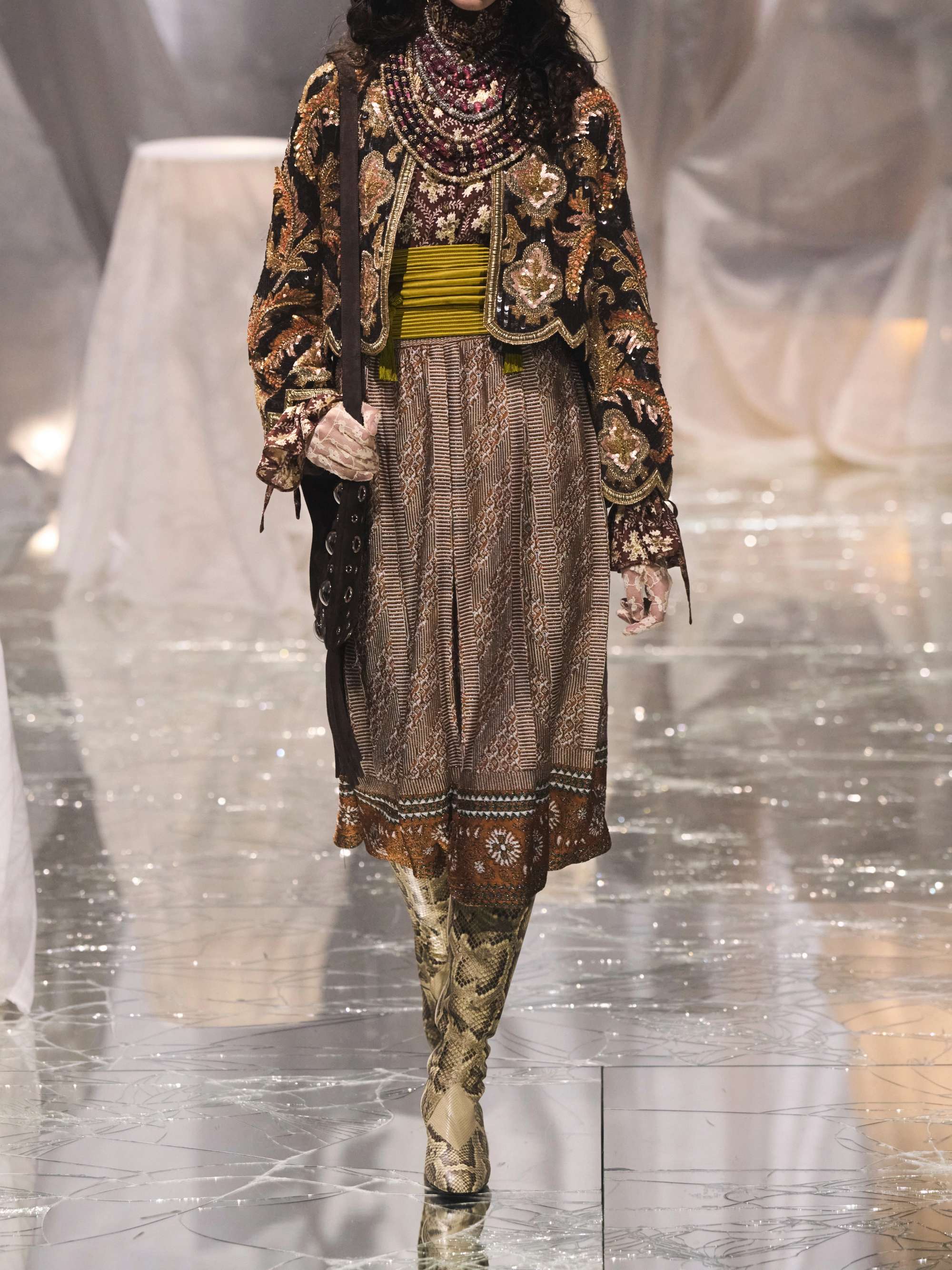Embellished silk jacket view