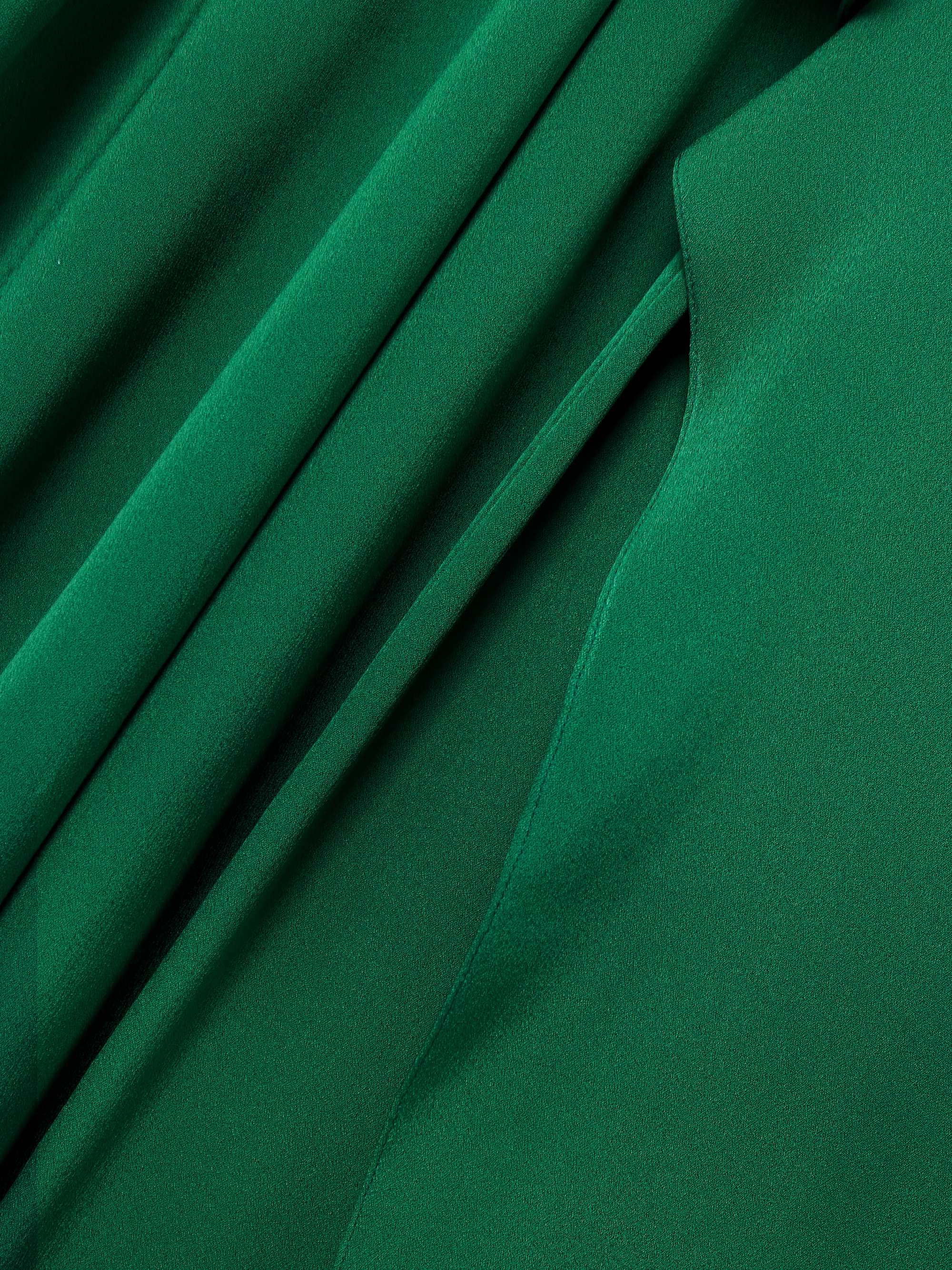 Asymmetric one-shoulder crepe dress view