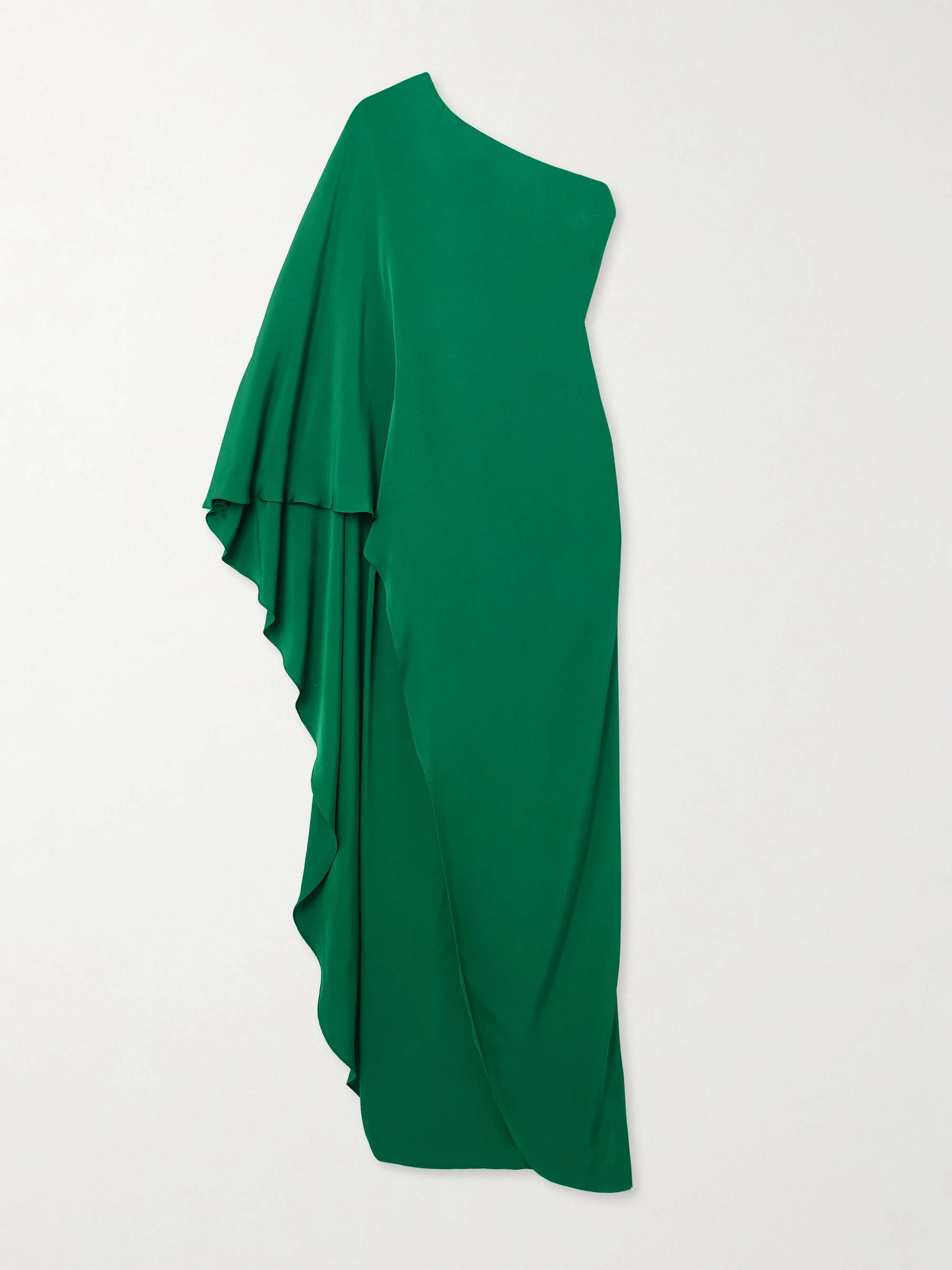 Asymmetric one-shoulder crepe dress view