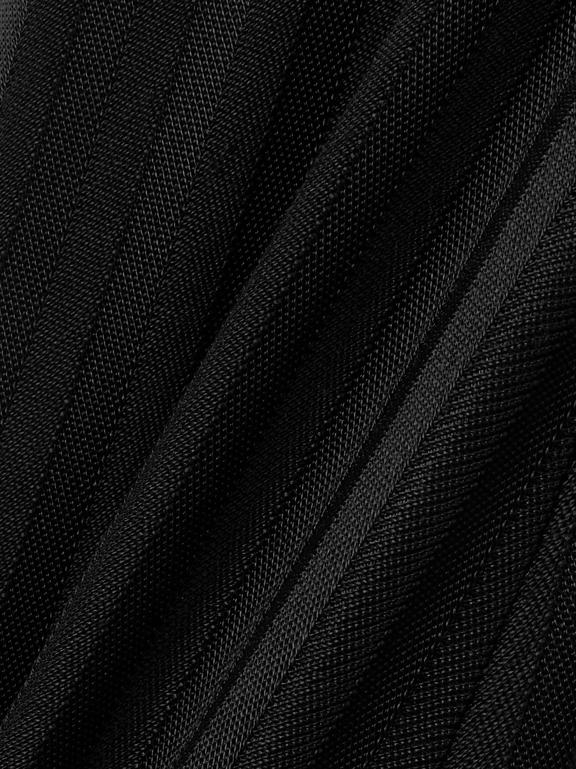 Striped herringbone jersey flared pants view