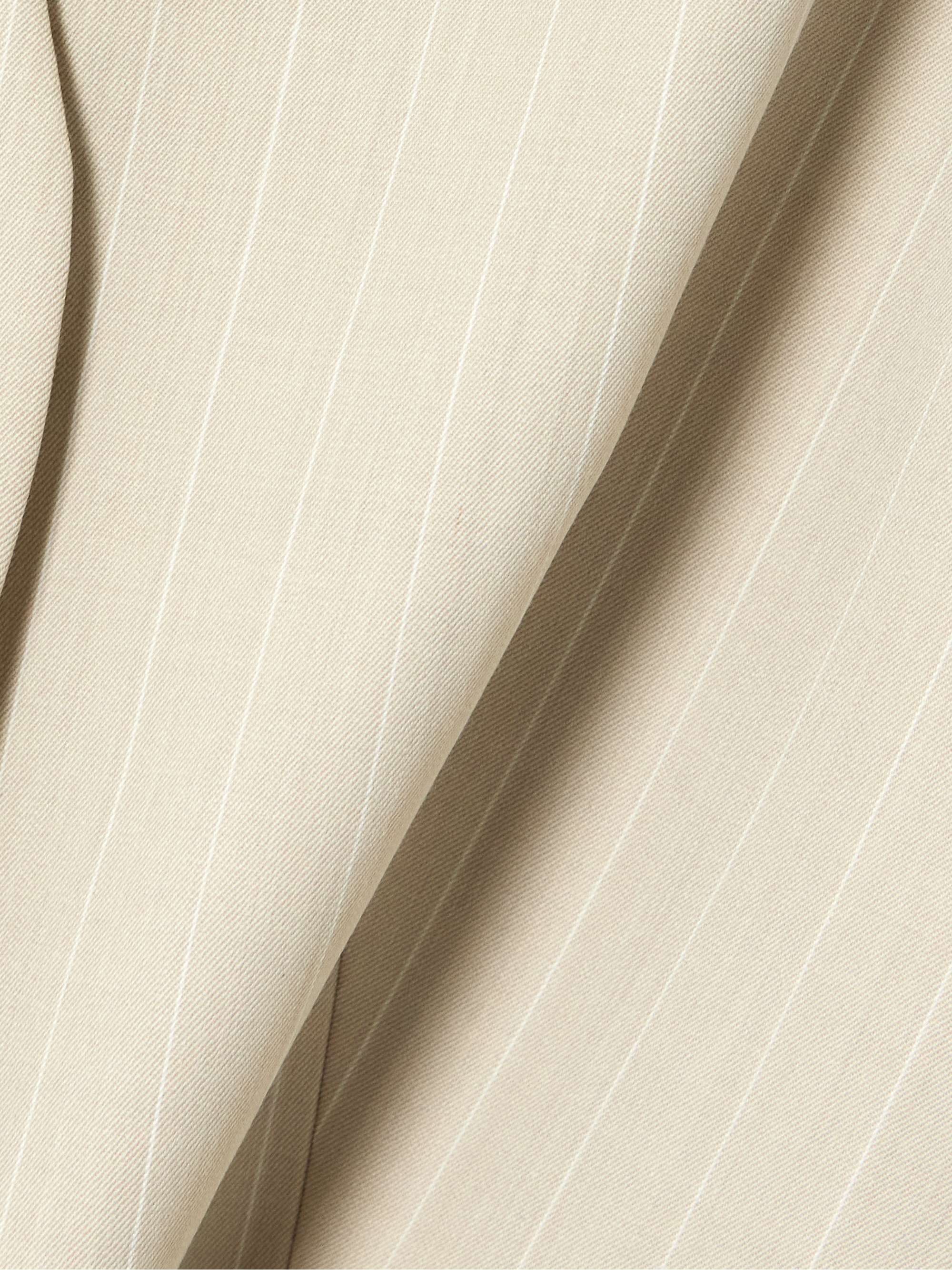 Pinstriped wool-blend twill vest view