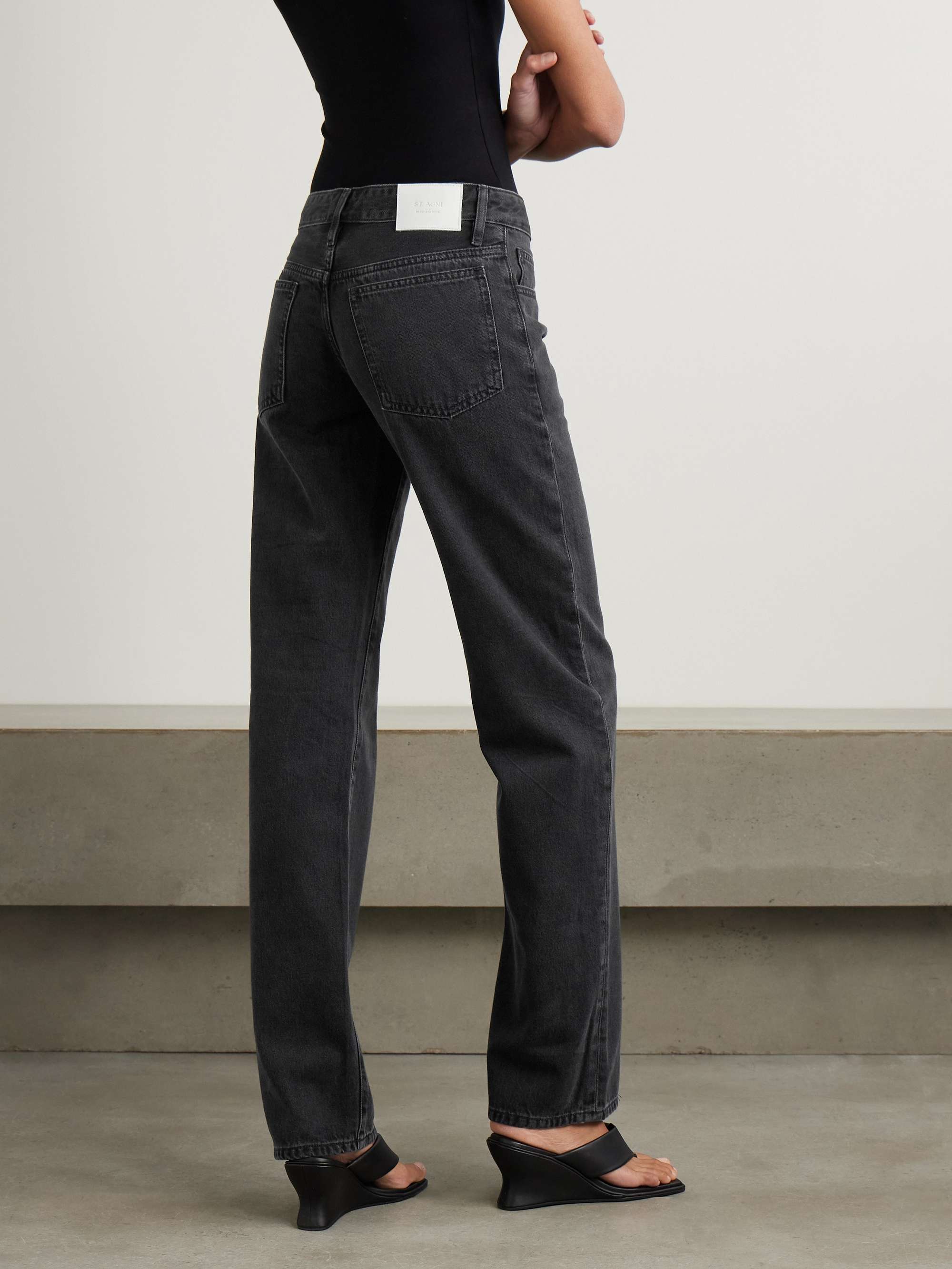 90s low-rise straight-leg organic jeans view