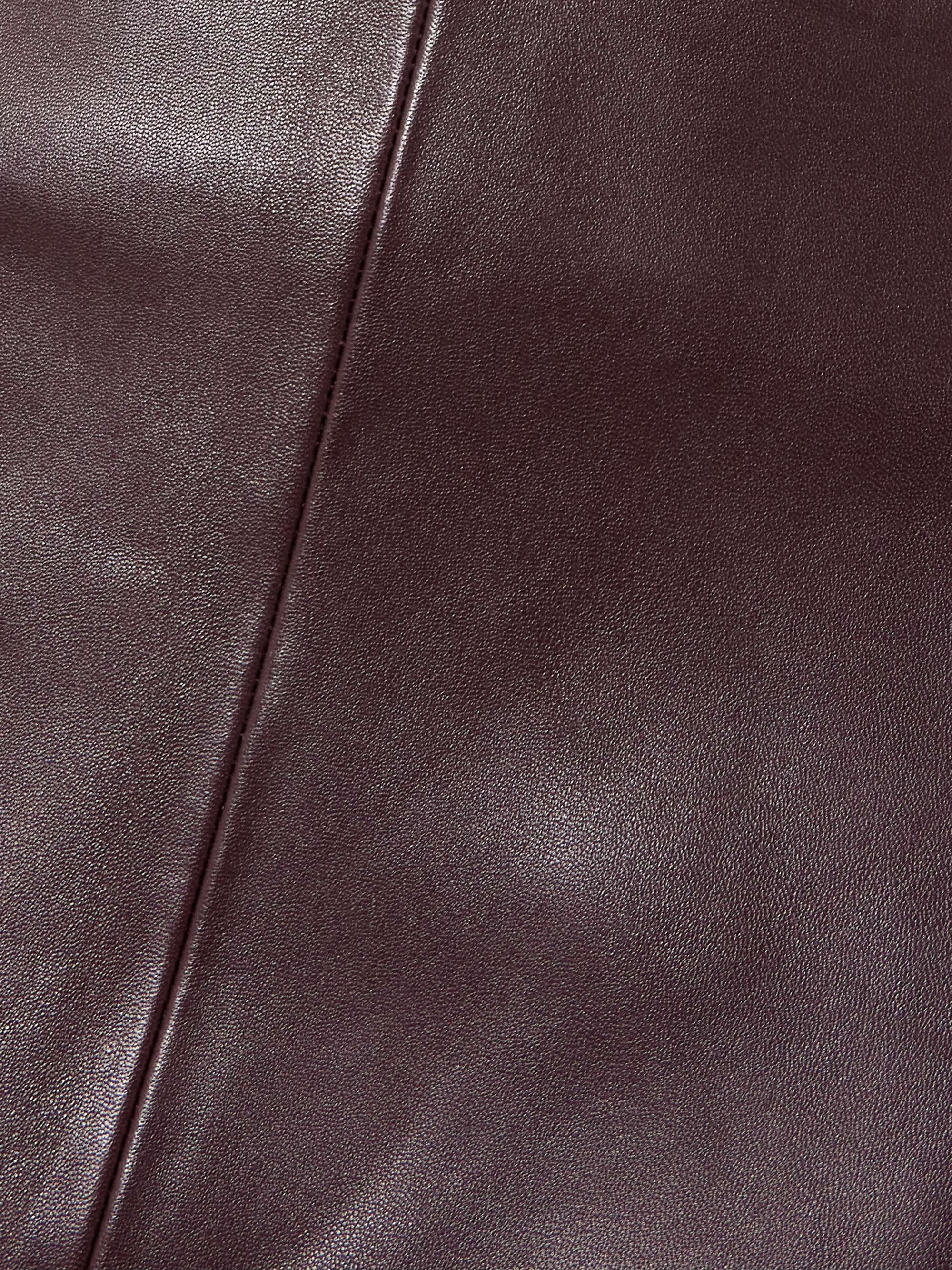 Paneled leather maxi skirt view