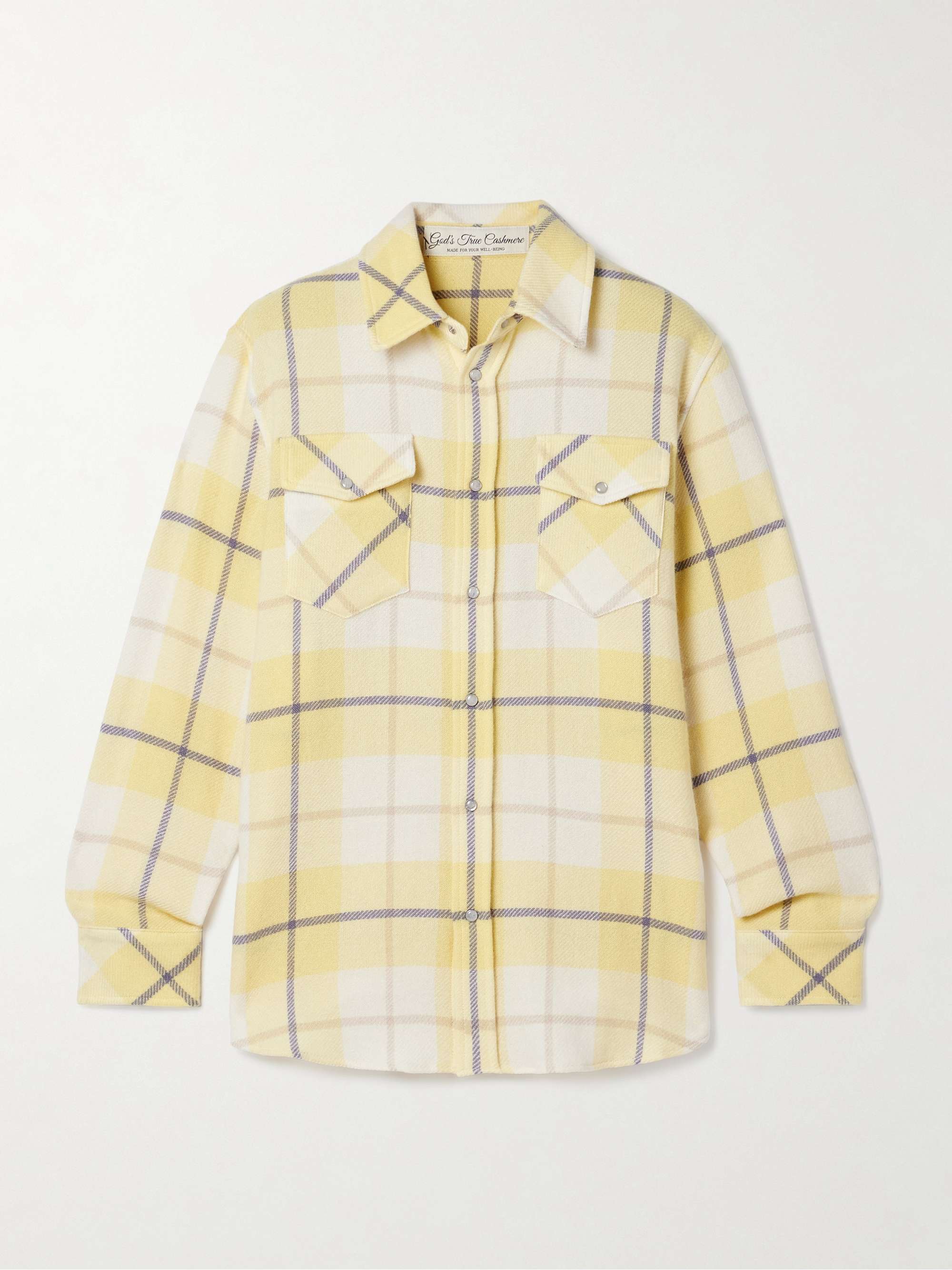 Dreamer checked cashmere shirt view