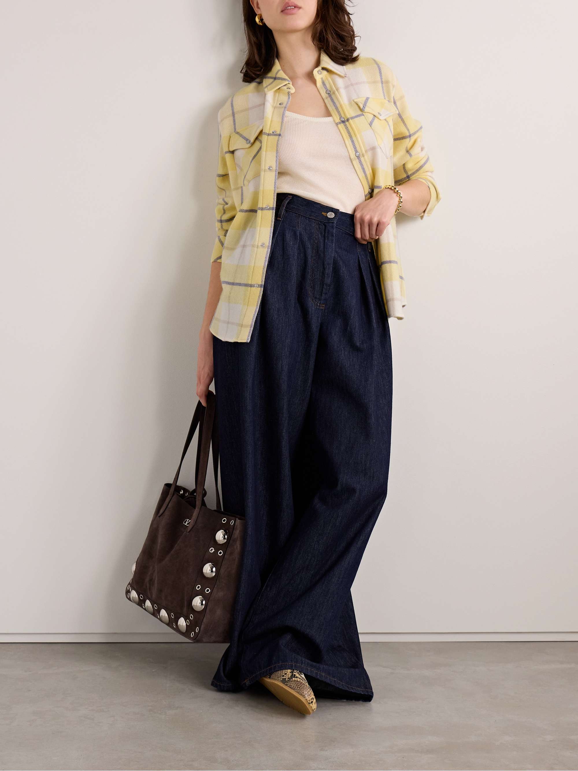 Dreamer checked cashmere shirt view