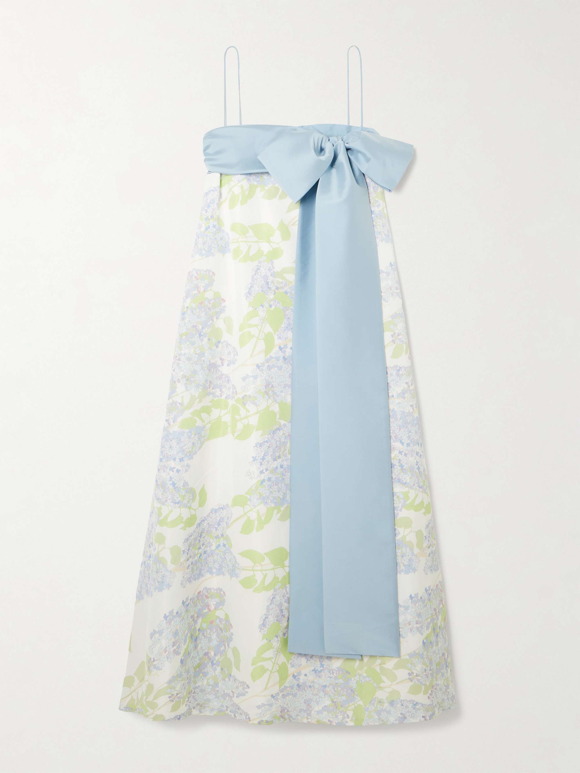 Bailey bow-embellished floral-print taffeta gown view