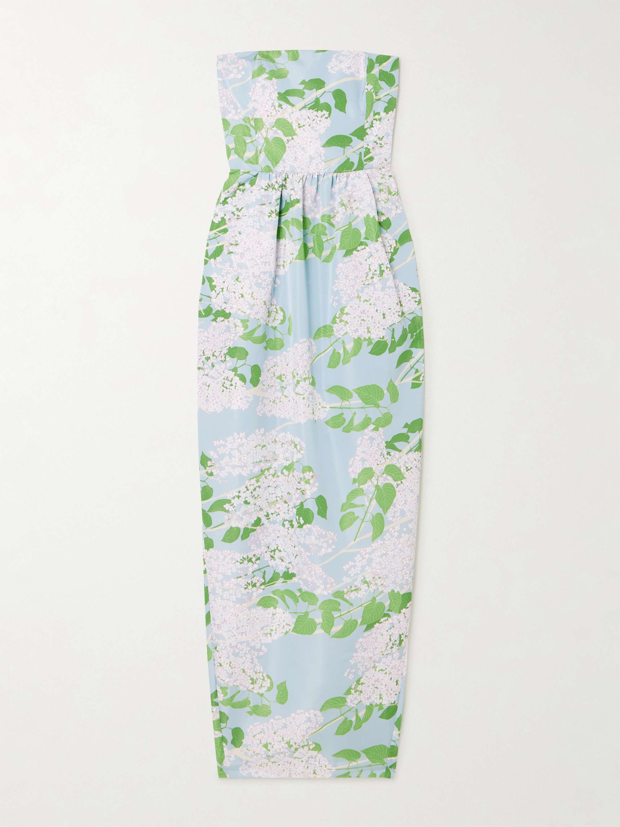 Lena strapless floral-print taffeta gown view