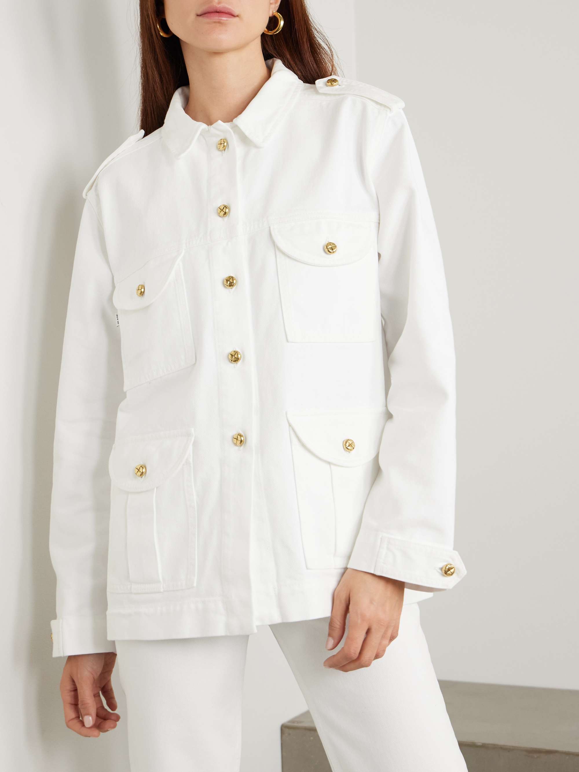 Clapotis Sahariana embellished denim jacket view