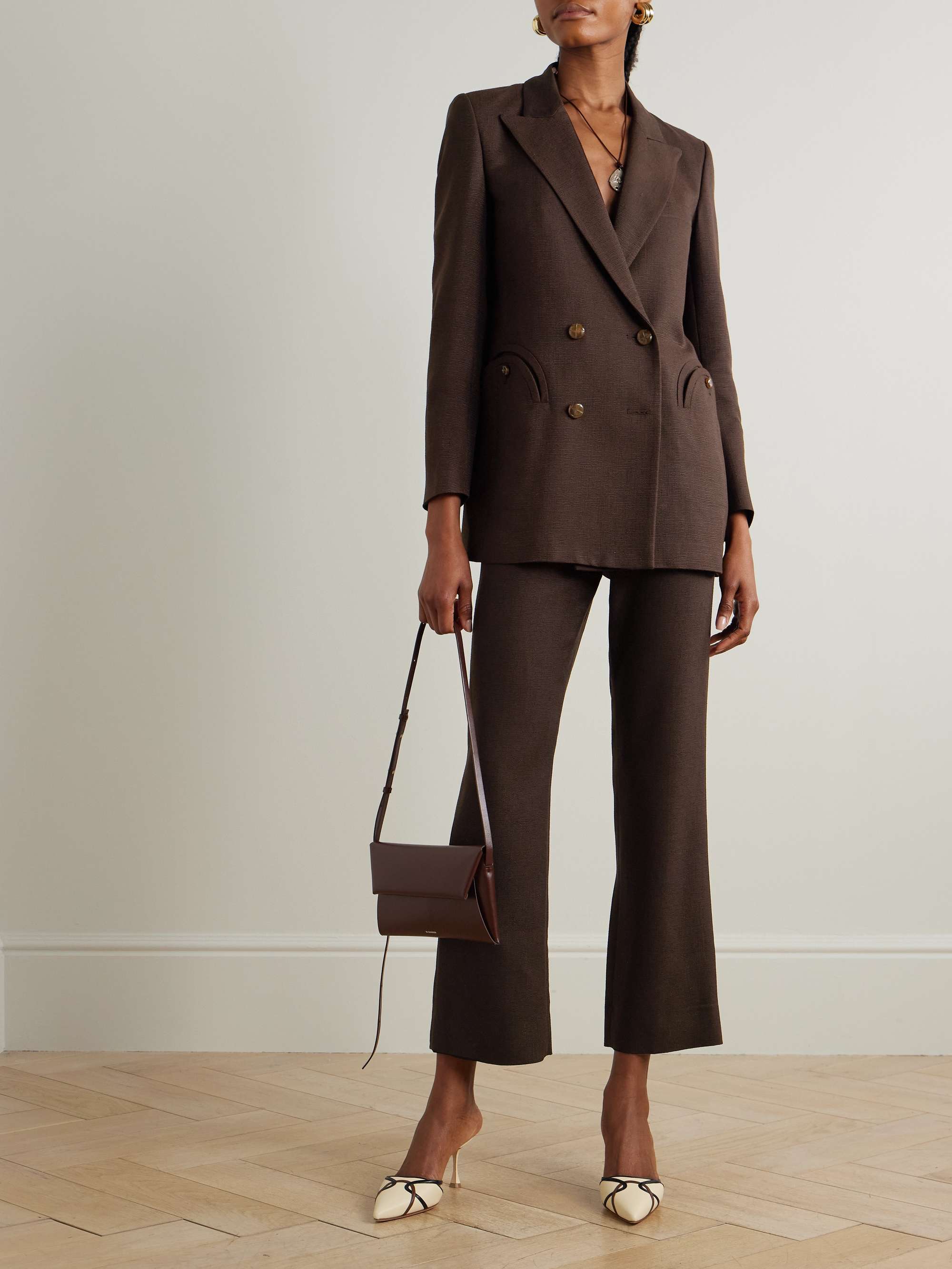 Ariosa Morelia cropped woven flared pants view