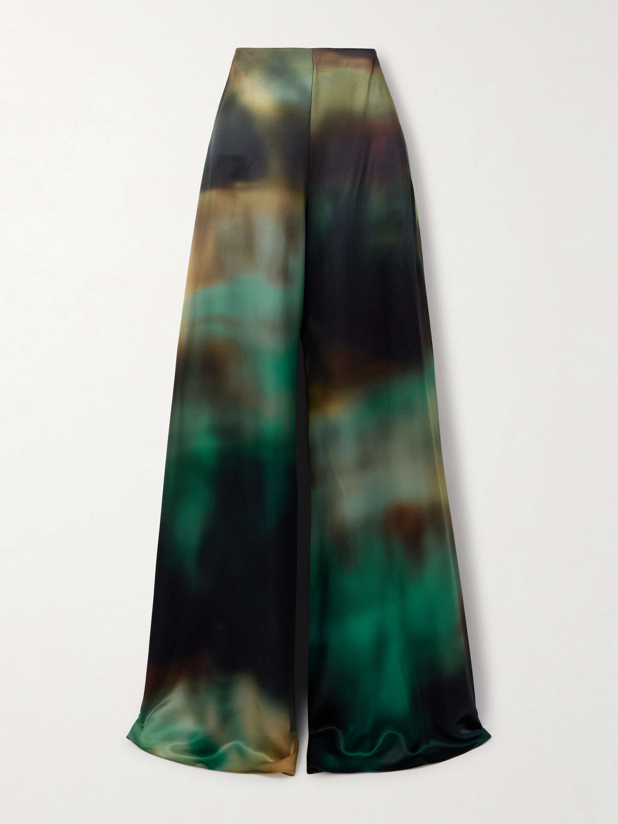 Arneau tie-dye satin wide-leg pants view