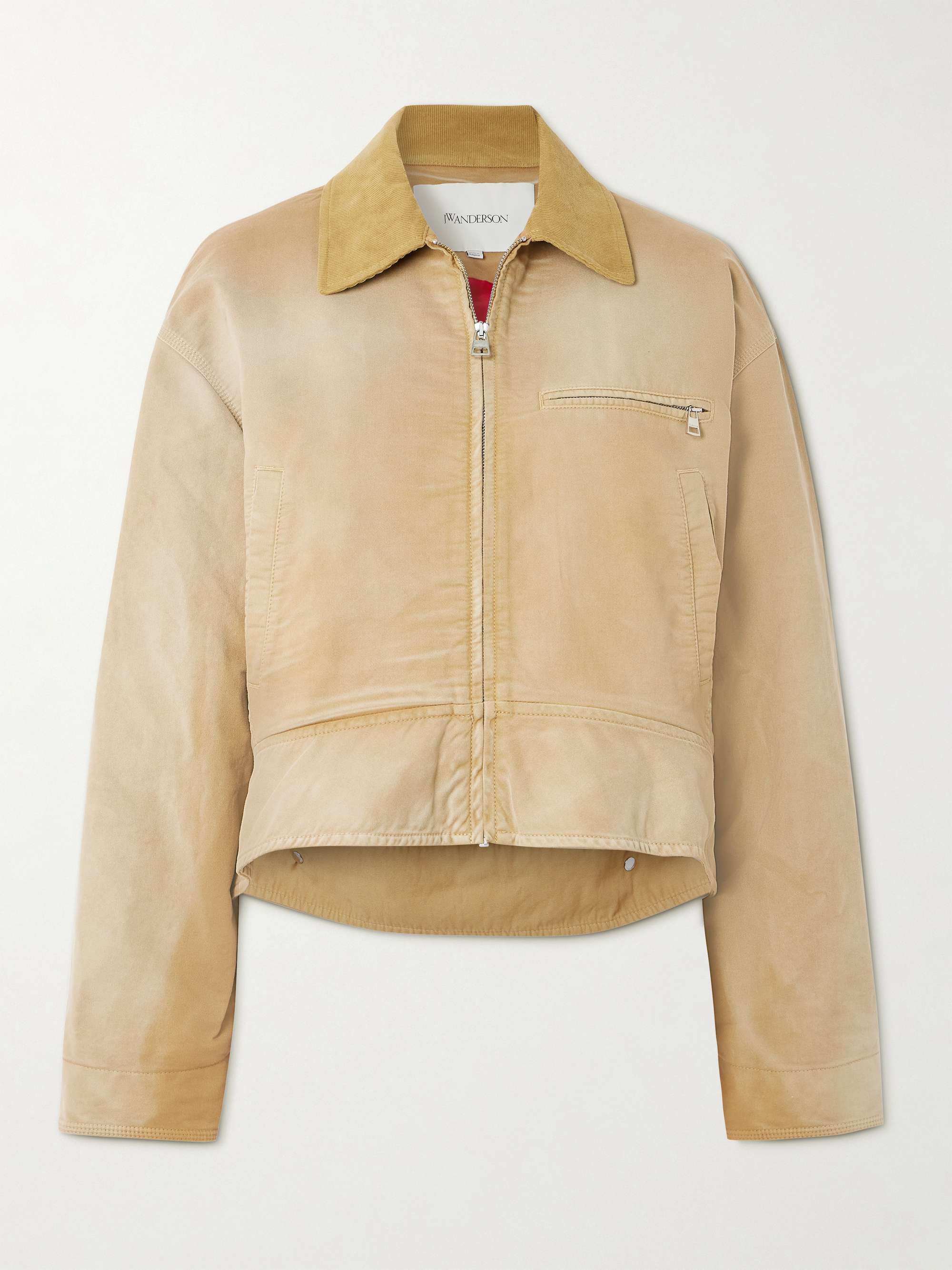 Corduroy-trimmed cotton-canvas jacket view