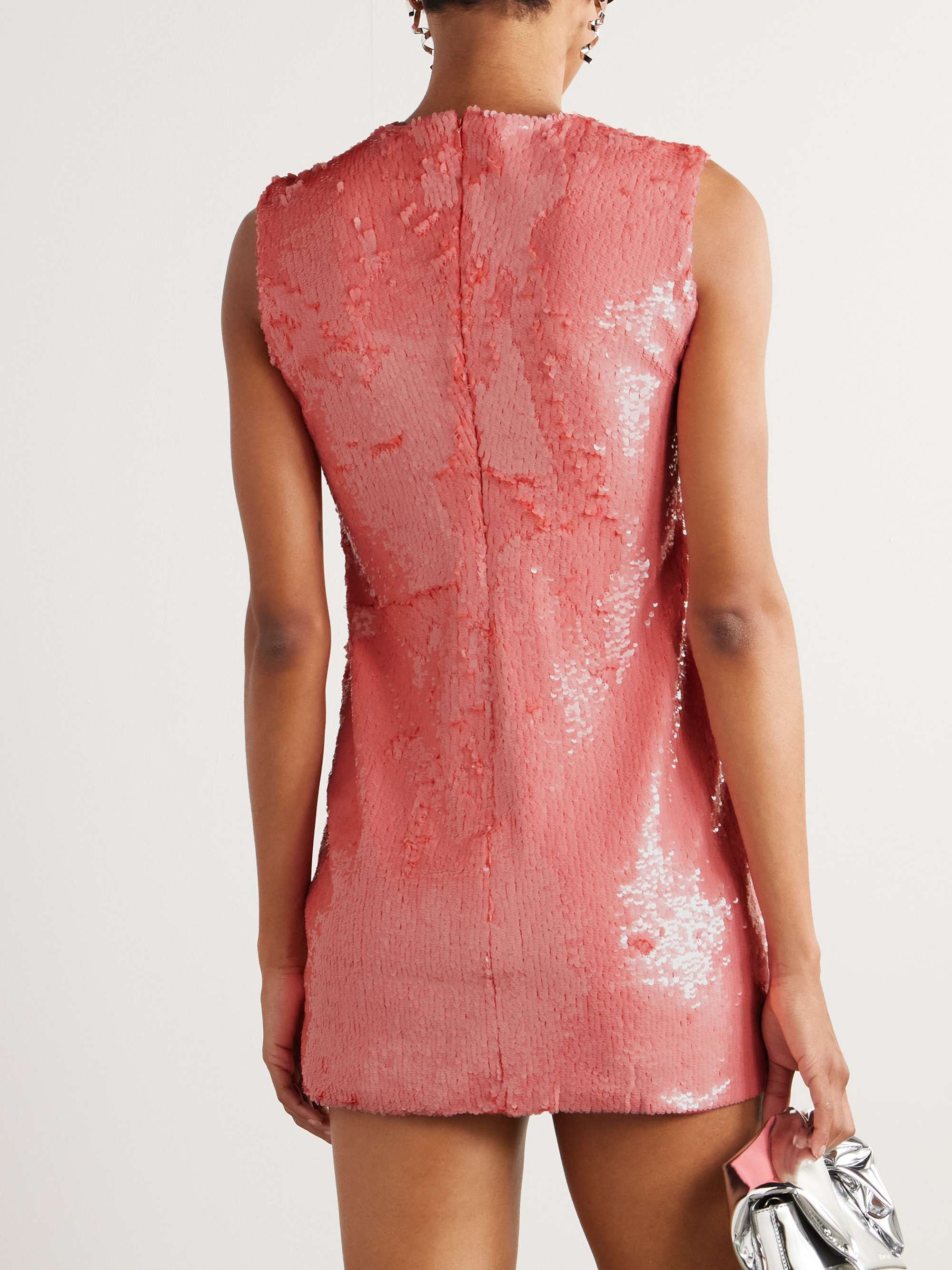 Sequined cotton-jersey mini dress view