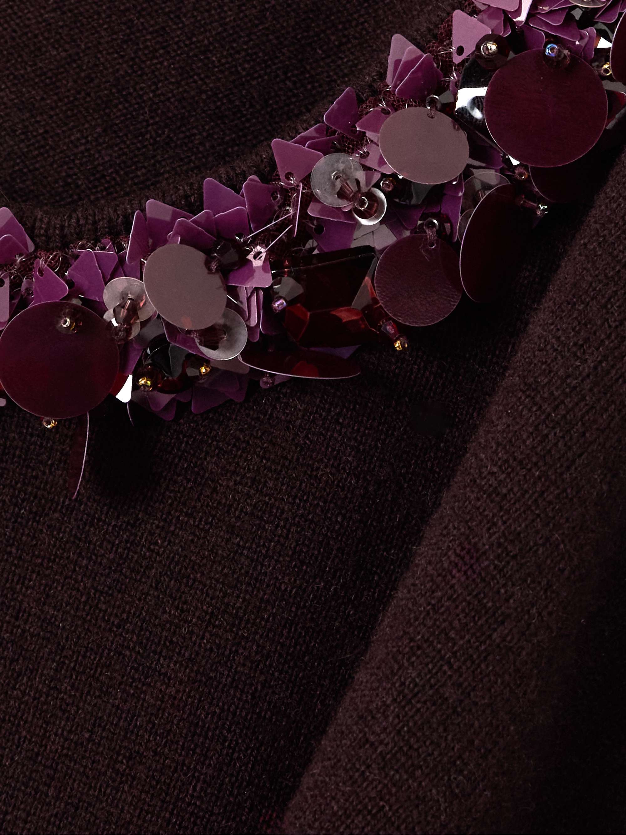 Embellished wool and cashmere-blend sweater view