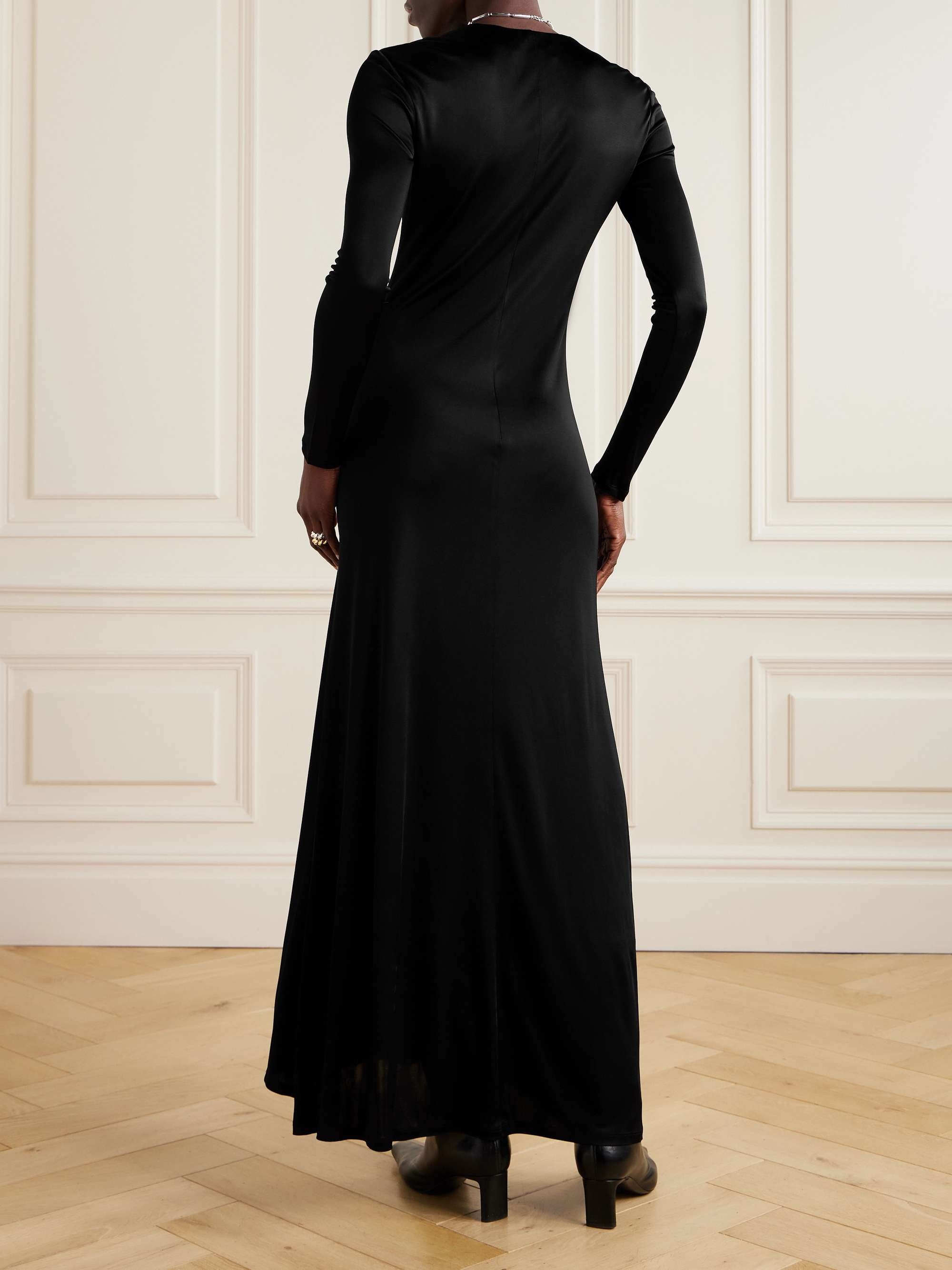 Jessa embellished satin-jersey maxi dress view