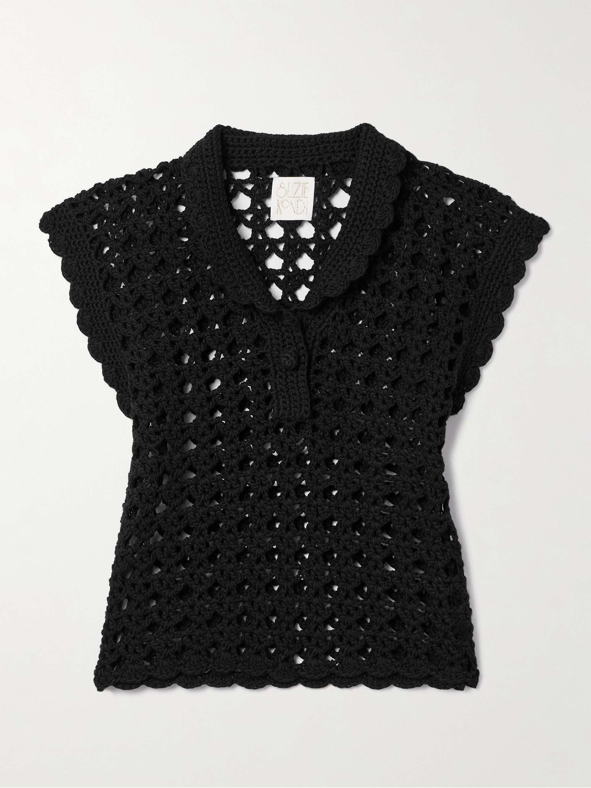 Iris crocheted cotton top view
