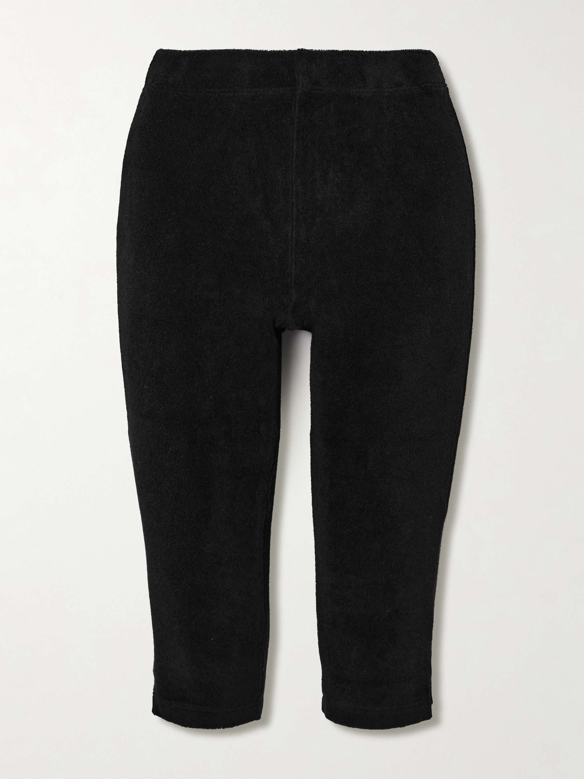 Pashi cropped cotton-blend terry skinny pants view